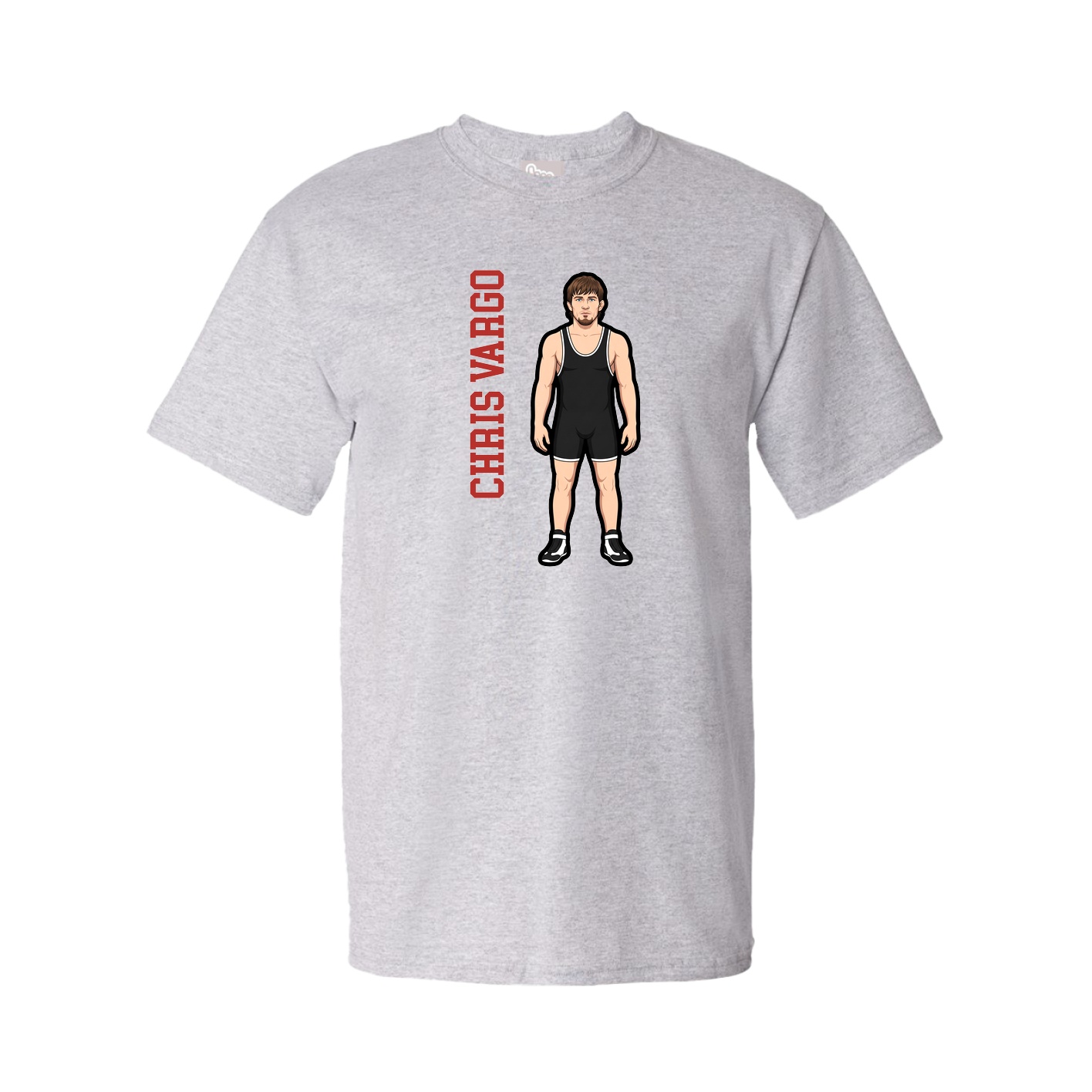 Youth Tee — Name Vertical in Grey