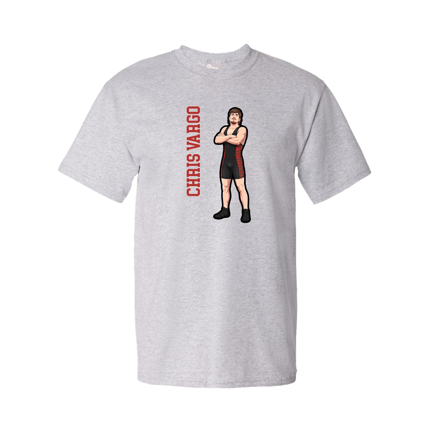 Tee — Name Vertical in Grey