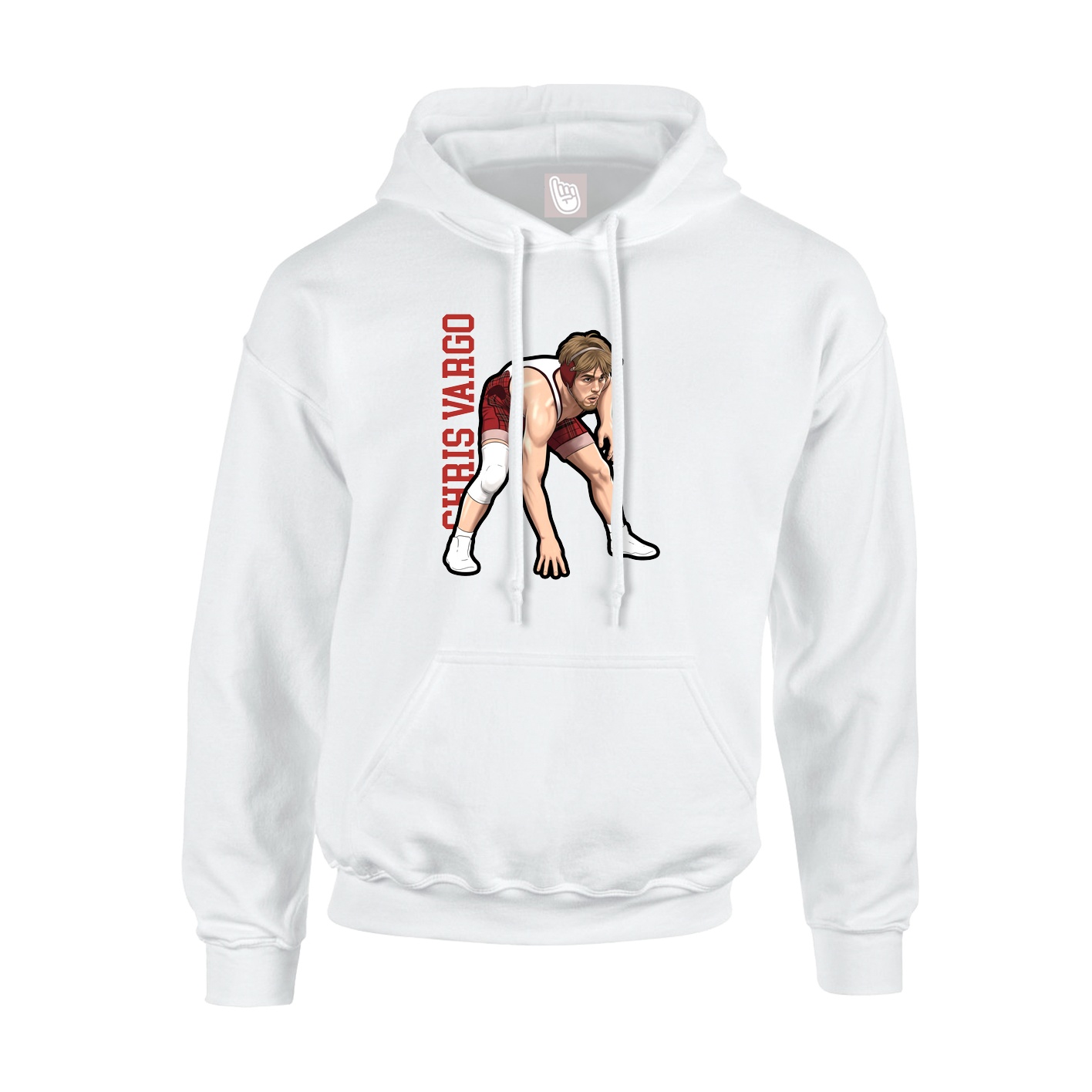 Youth Hoodie — Name Vertical in White