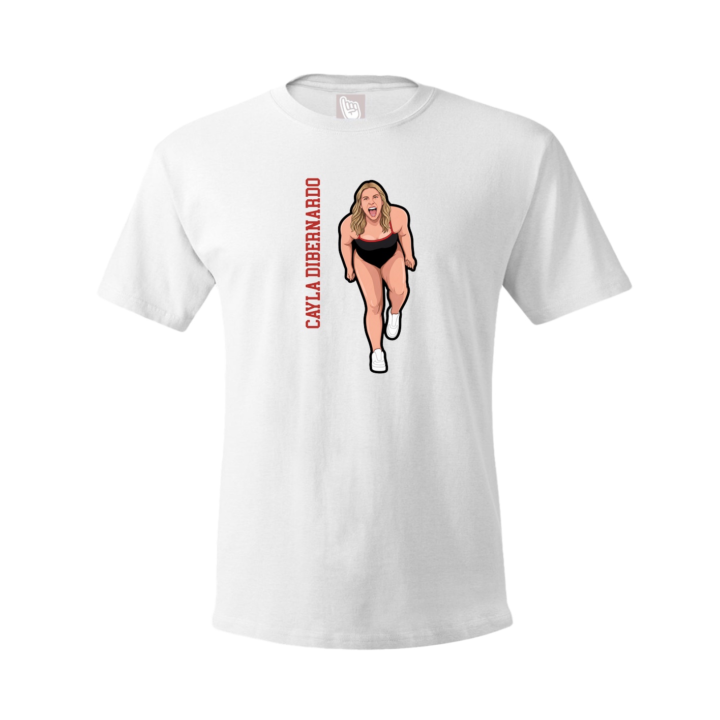 Tee — Name Vertical in White