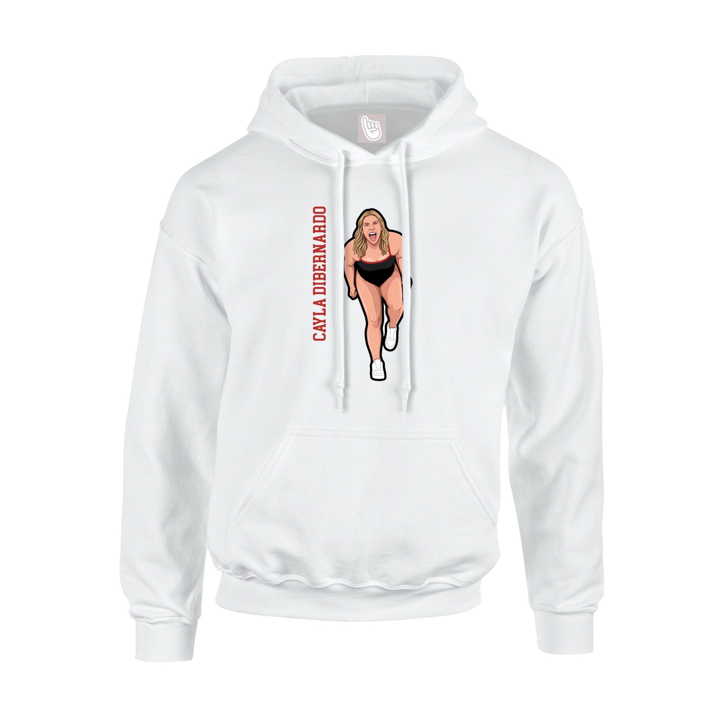 Hoodie — Name Vertical in White
