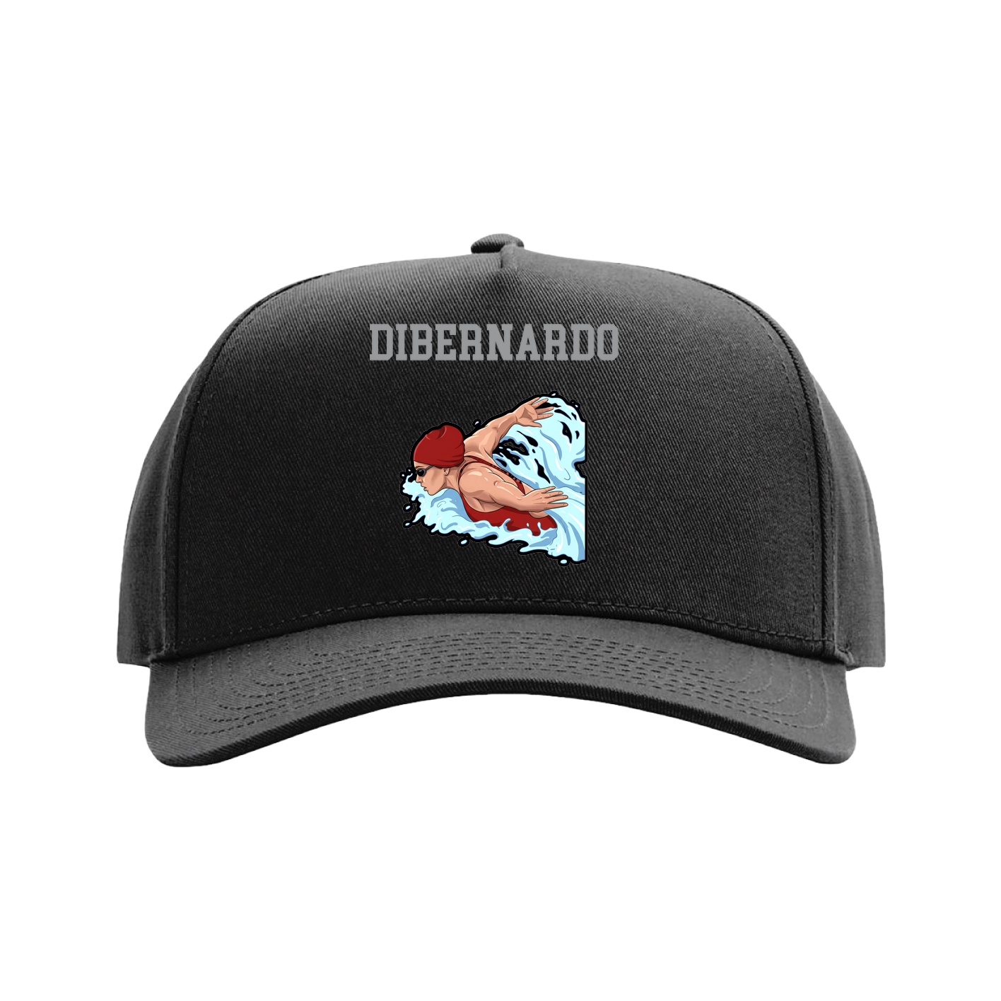 Full Fabric Five-Panel Champ Cap — Shirsey in Black