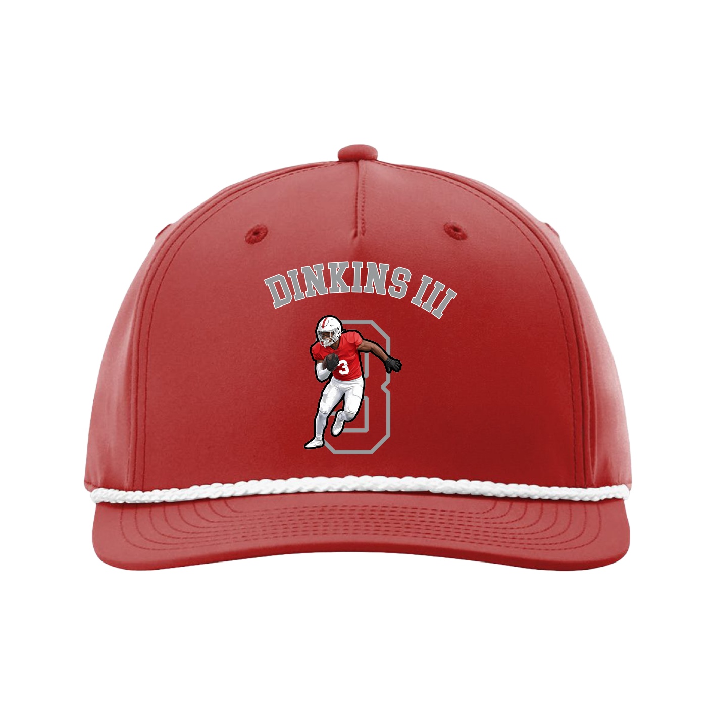 Five-Panel Classic Rope Cap — Shirsey Arch in Red