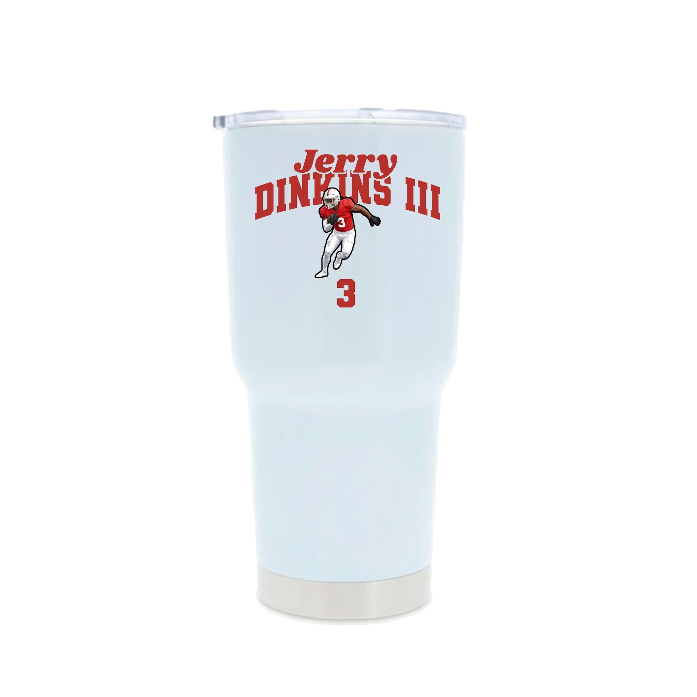 30oz Stainless Steel Tumbler — Signature Arch in White