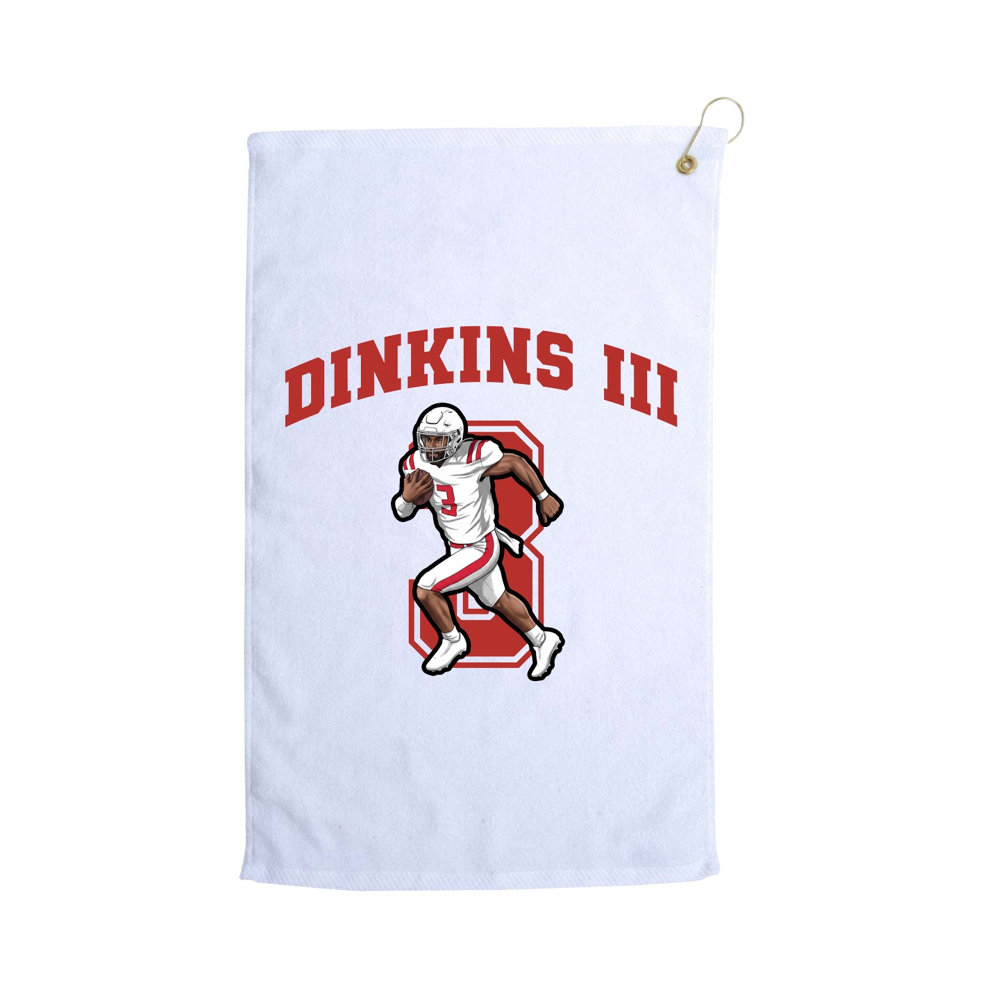 Golf Towel — Number in White