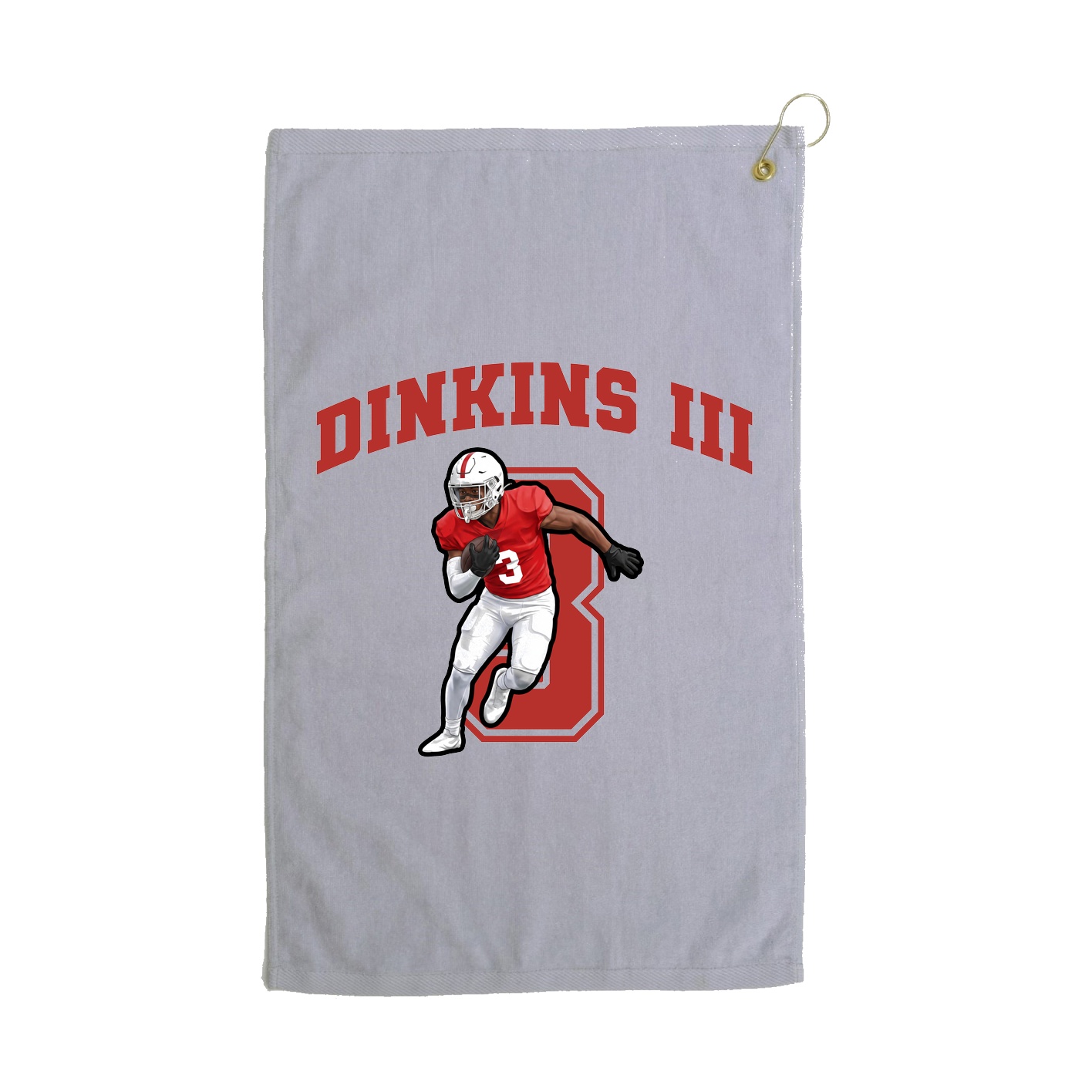 Golf Towel — Number in Grey