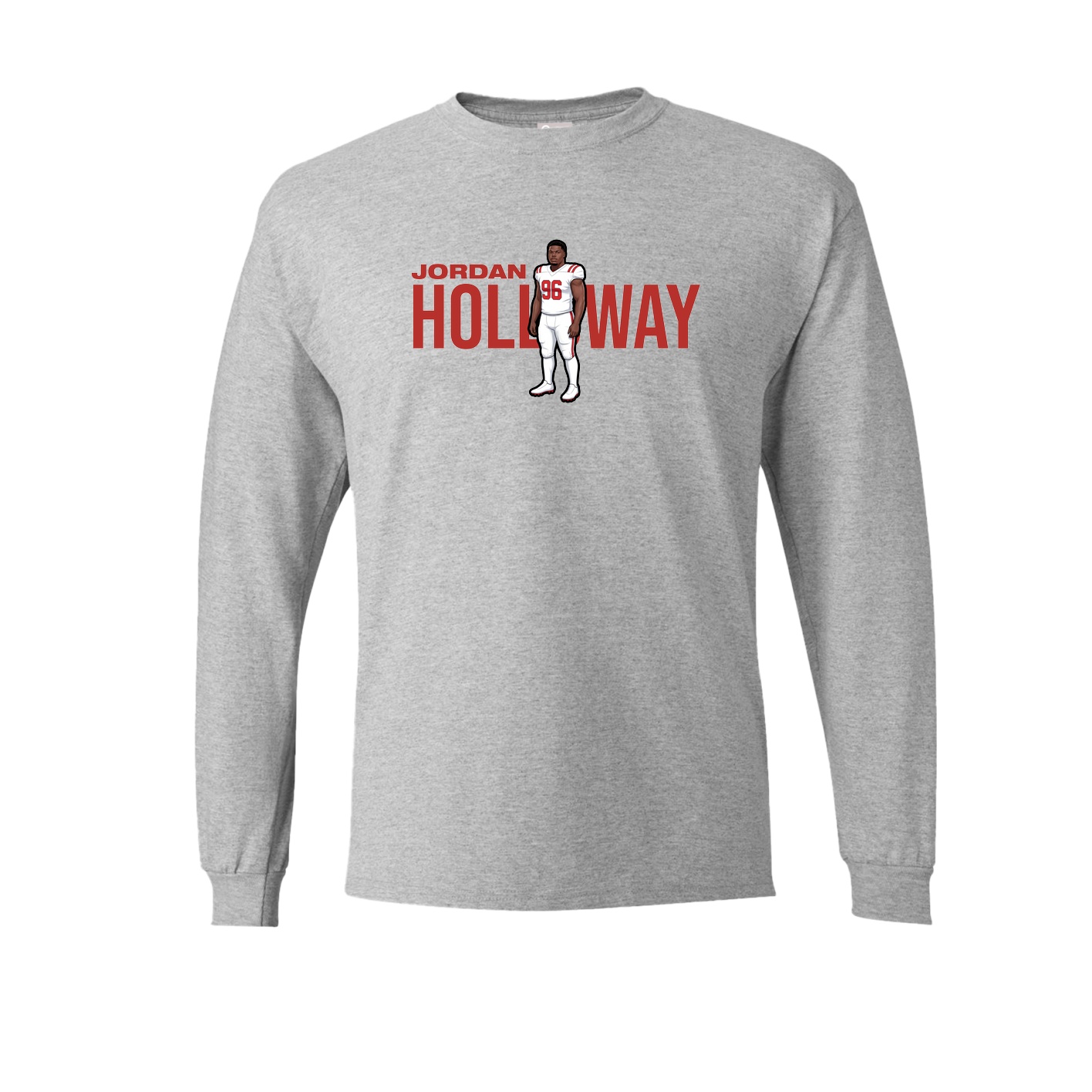 Long Sleeve Tee — Player Name in Grey