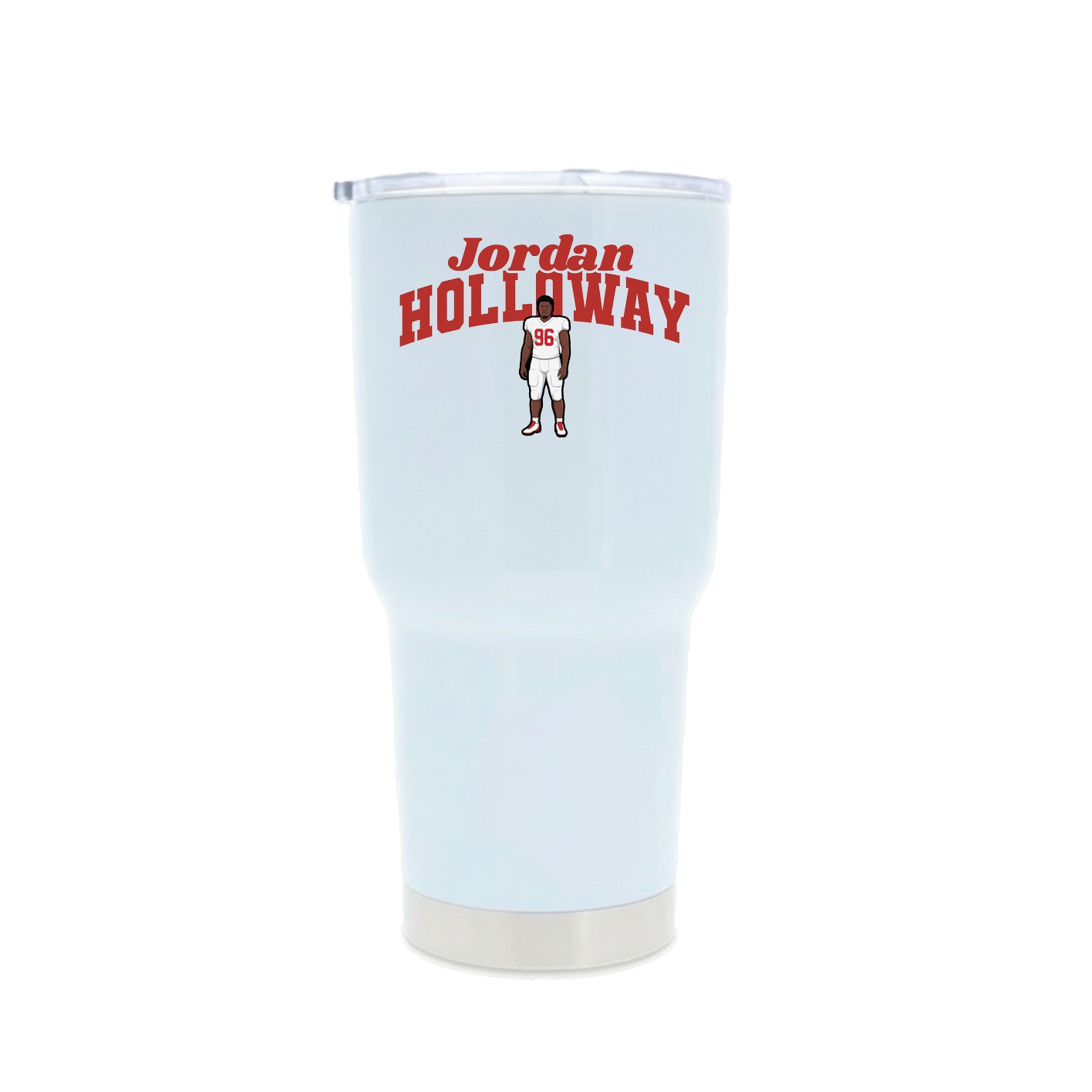 30oz Stainless Steel Tumbler — Signature Arch in White