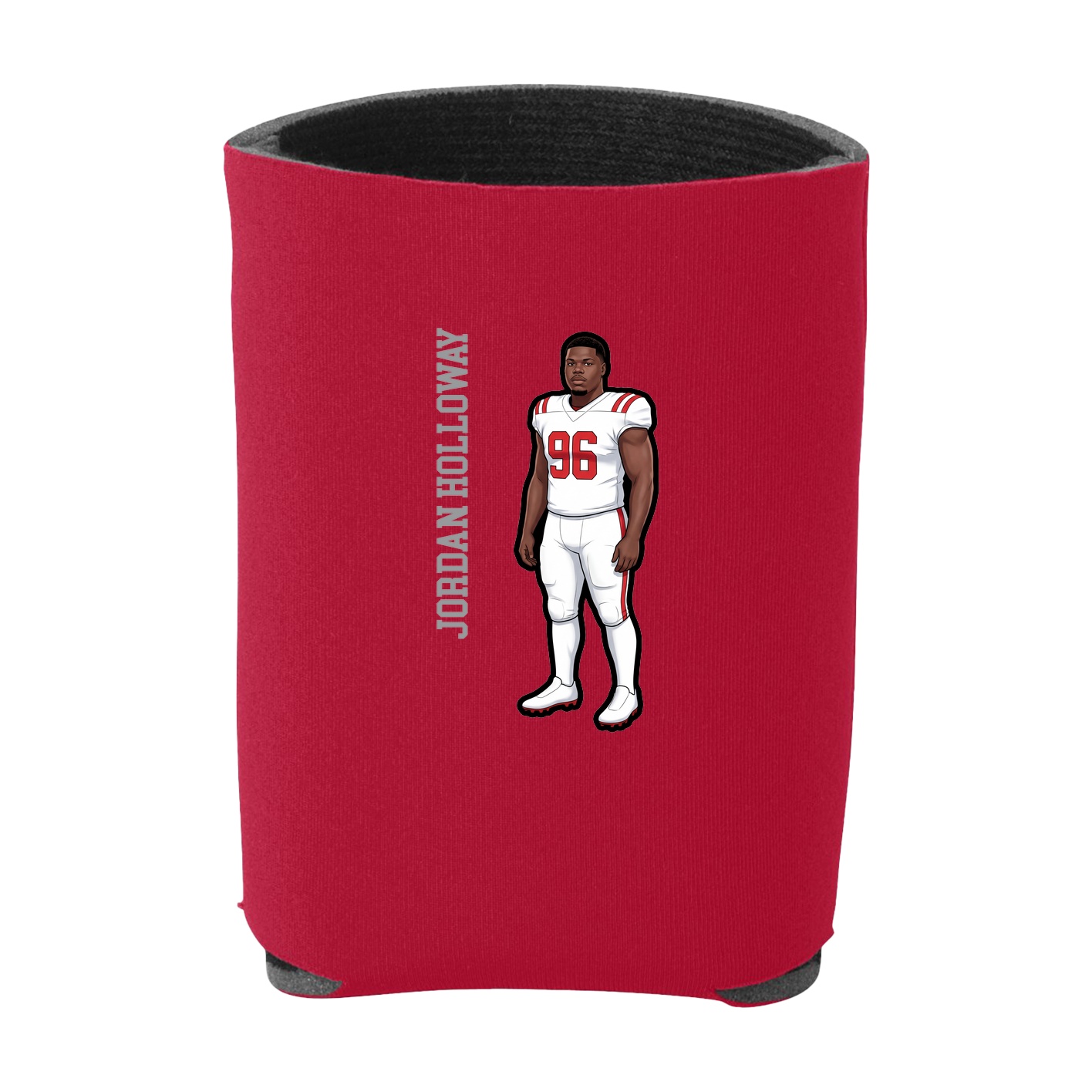 Can Holder — Name Vertical in Red