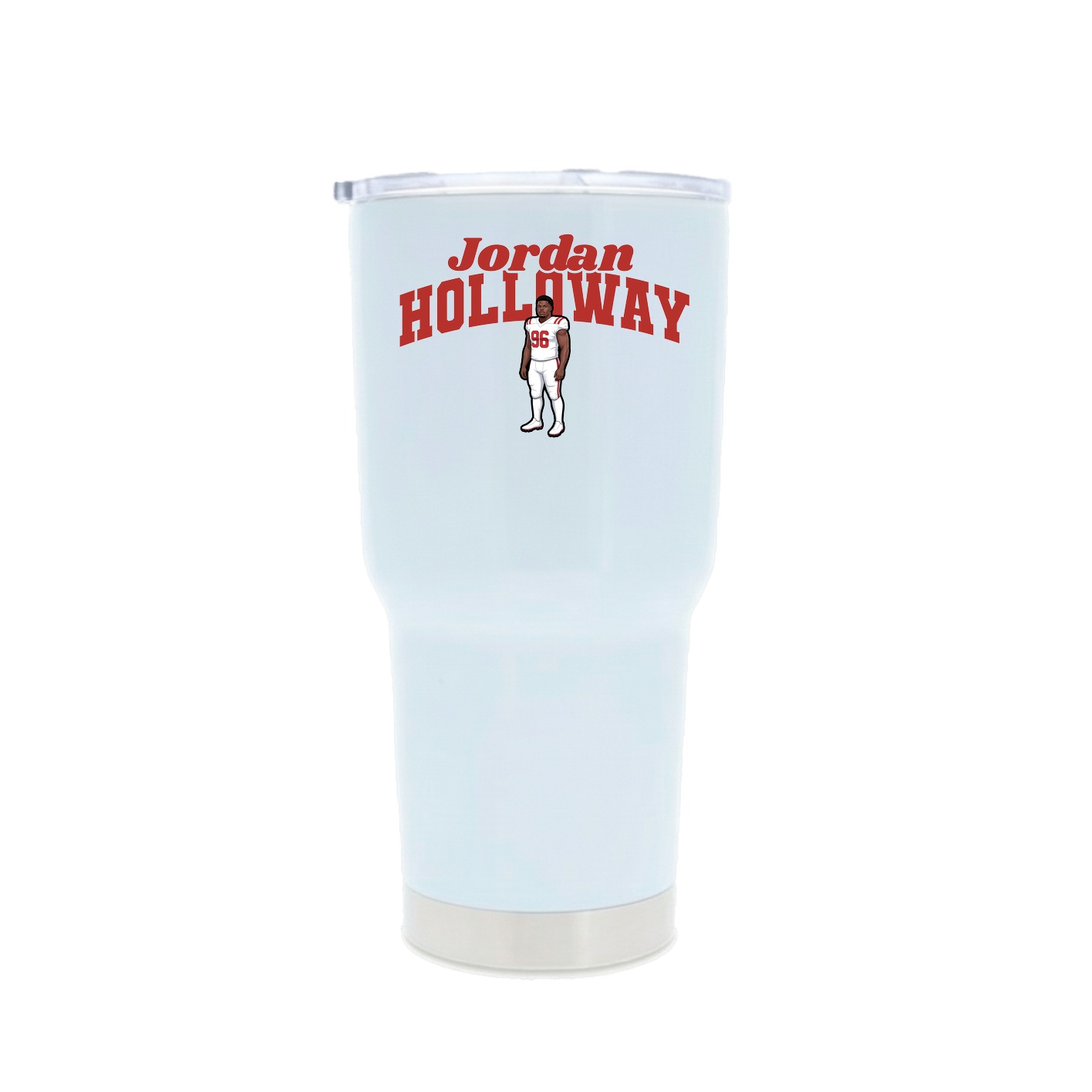 30oz Stainless Steel Tumbler — Signature Arch in White