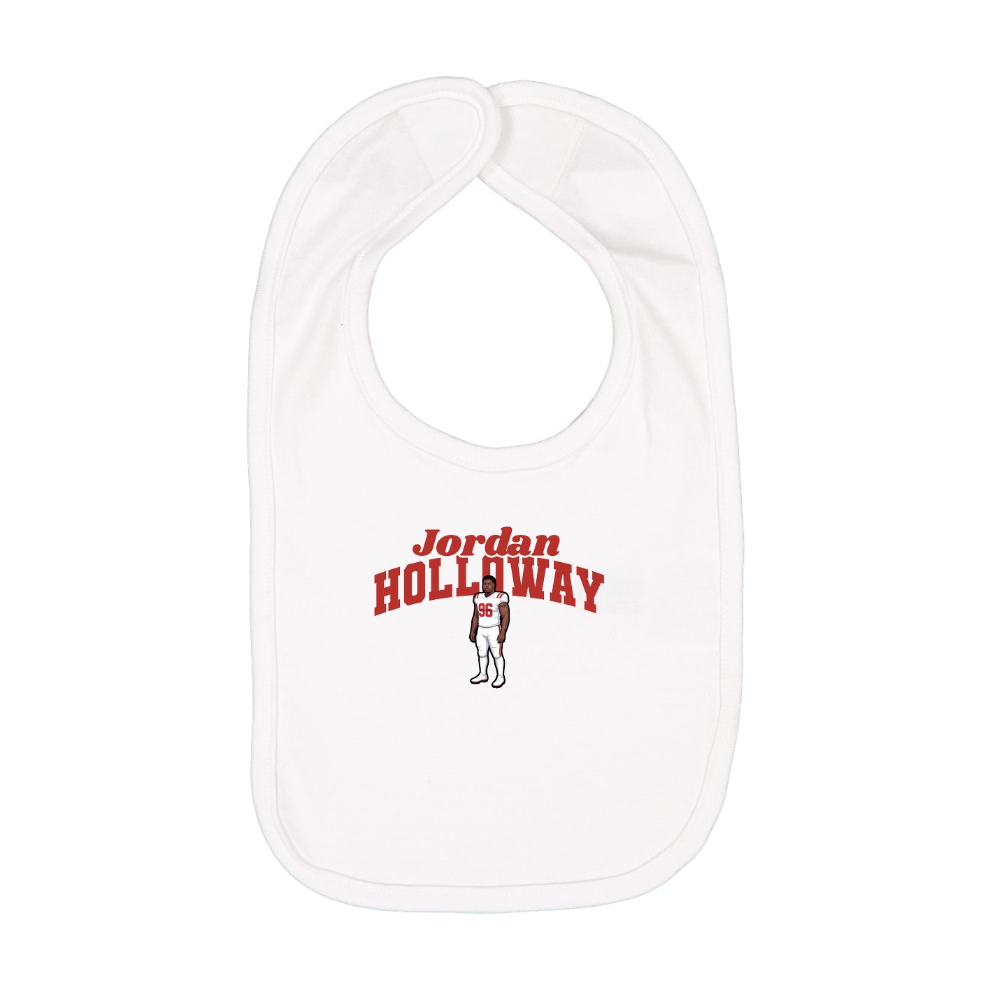 Infant Bib — Signature Arch in White