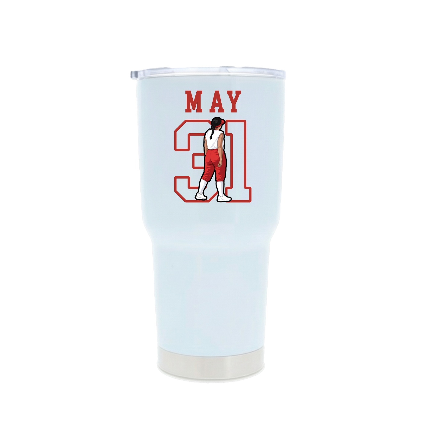 30oz Stainless Steel Tumbler — Shirsey in White