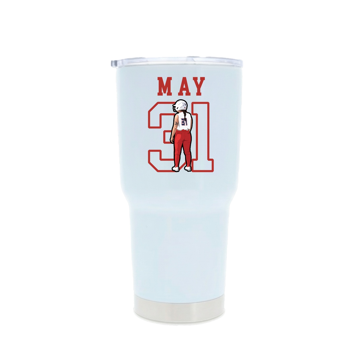 30oz Stainless Steel Tumbler — Shirsey in White