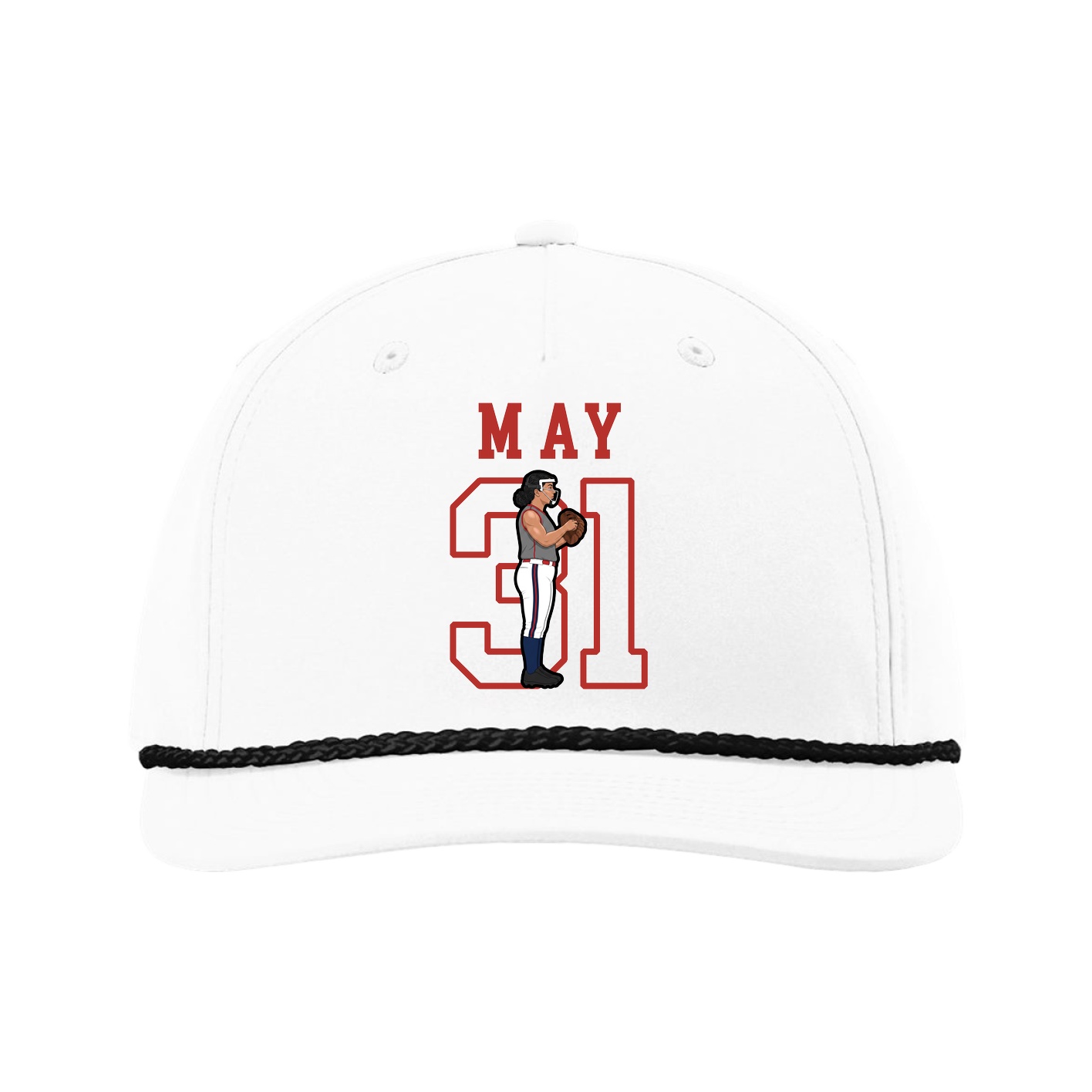 Five-Panel Classic Rope Cap — Shirsey in White