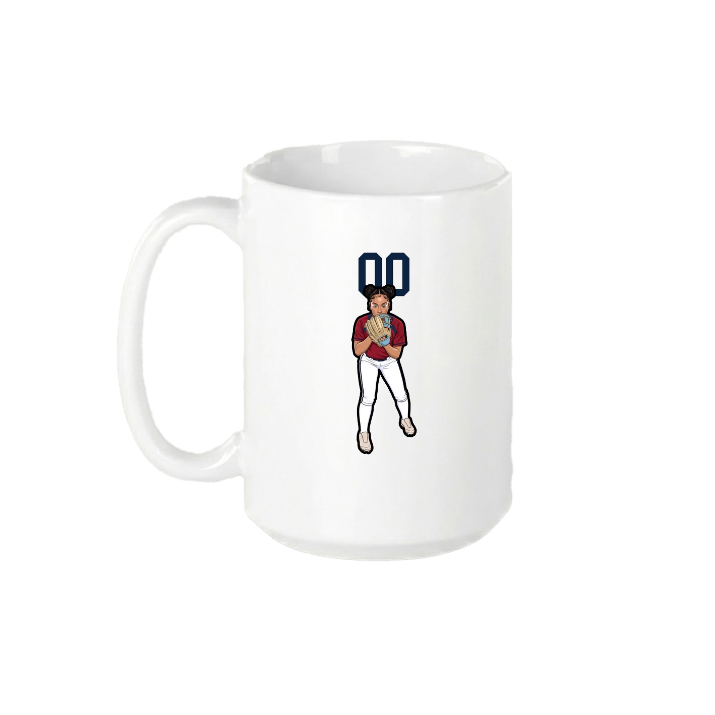 15oz Coffee Mug — Number Top in White