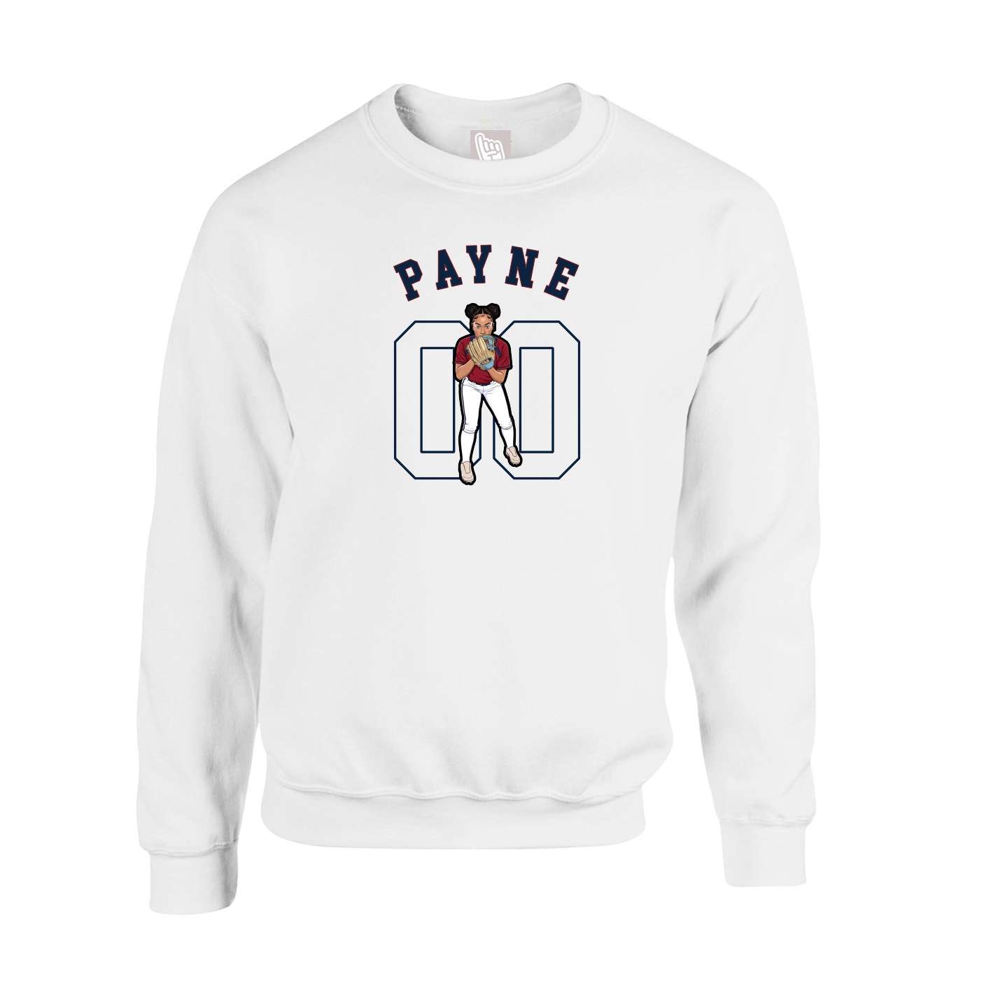 Fleece Crew — Shirsey Arch in White