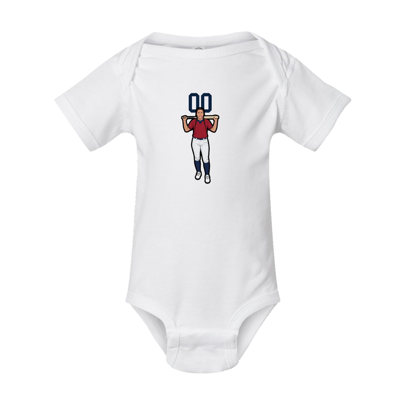 Baby Onesie — Number Top in White