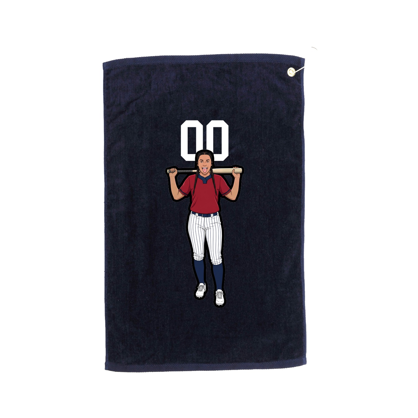 Golf Towel — Number Top in Navy