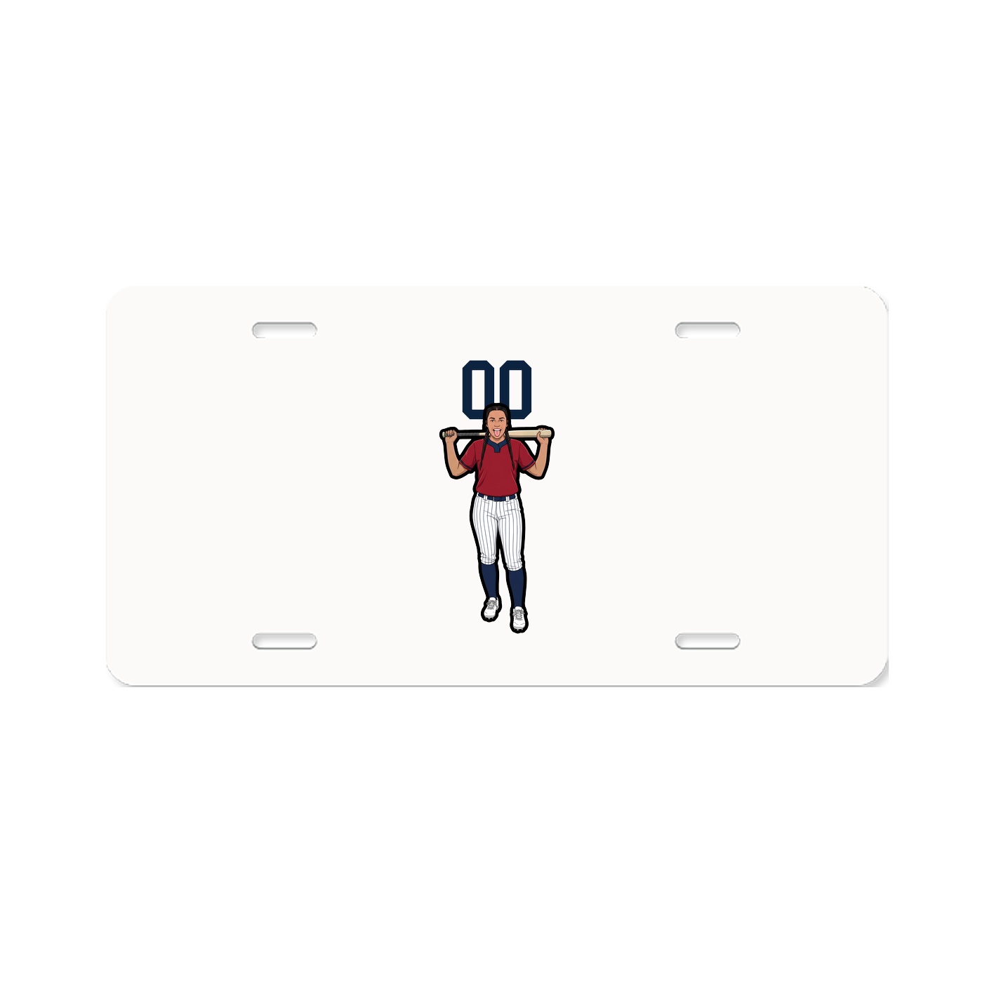 License Plate — Number Top in Classic