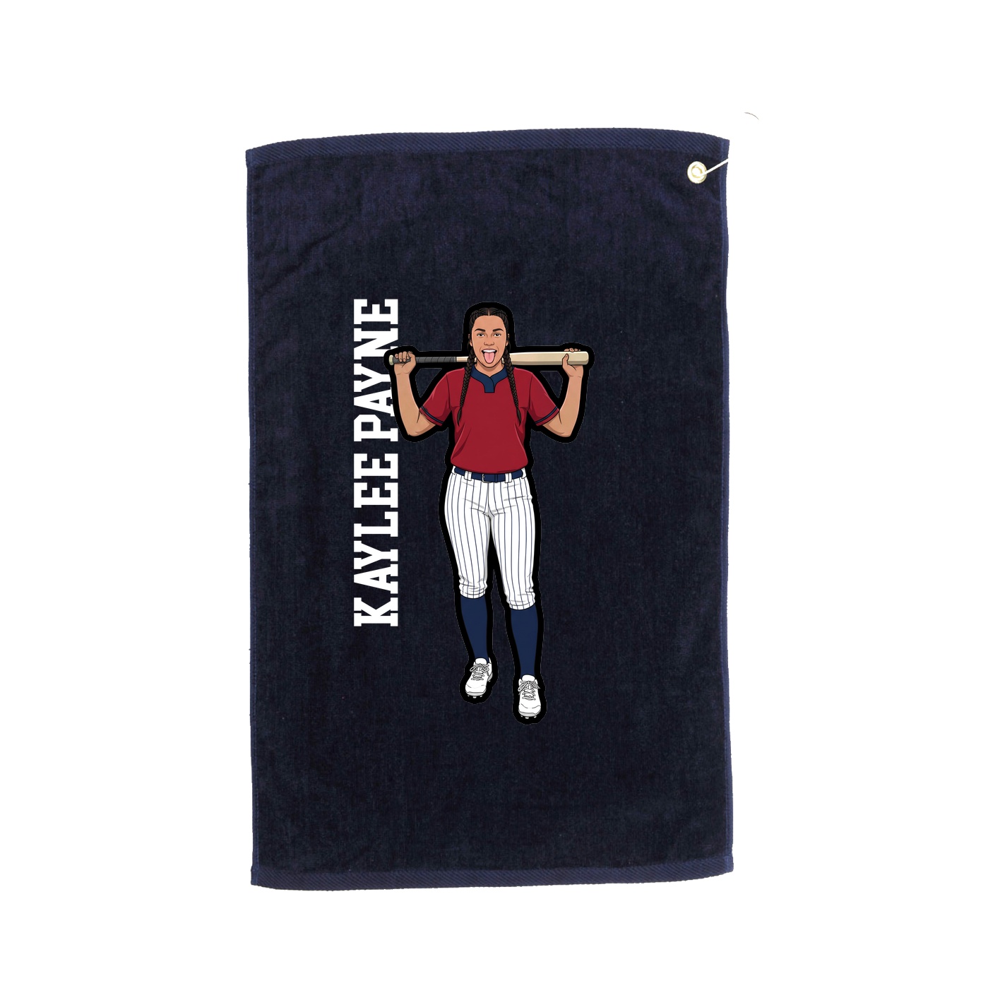 Golf Towel — Name Vertical in Navy
