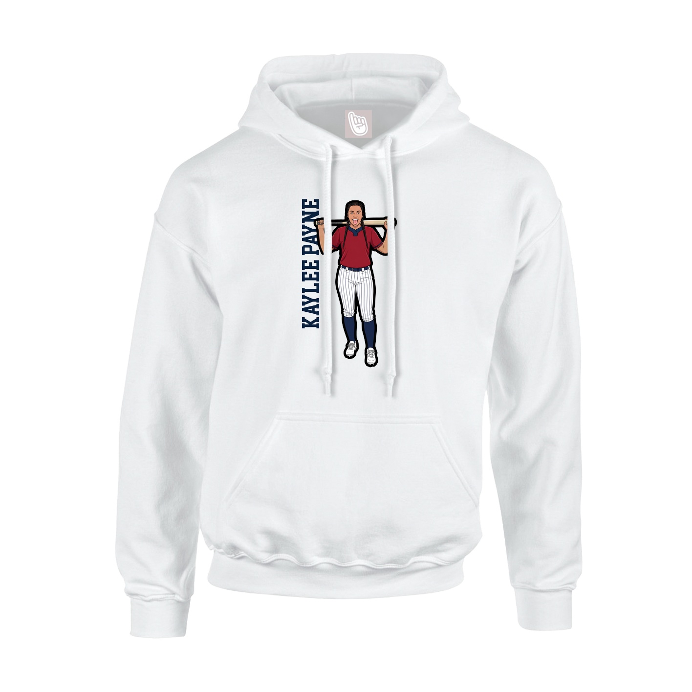 Hoodie — Name Vertical in White