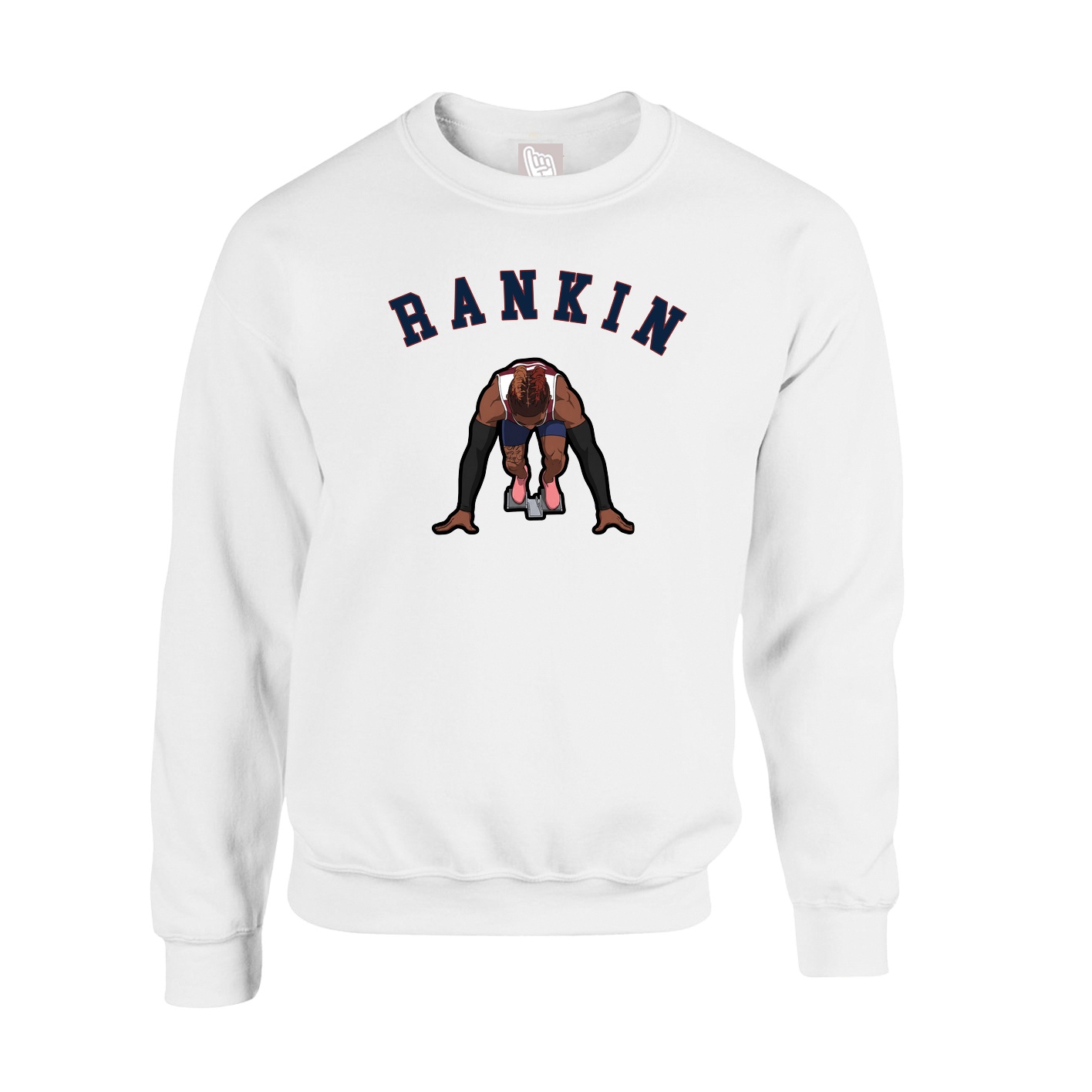 Fleece Crew — Shirsey Arch in White
