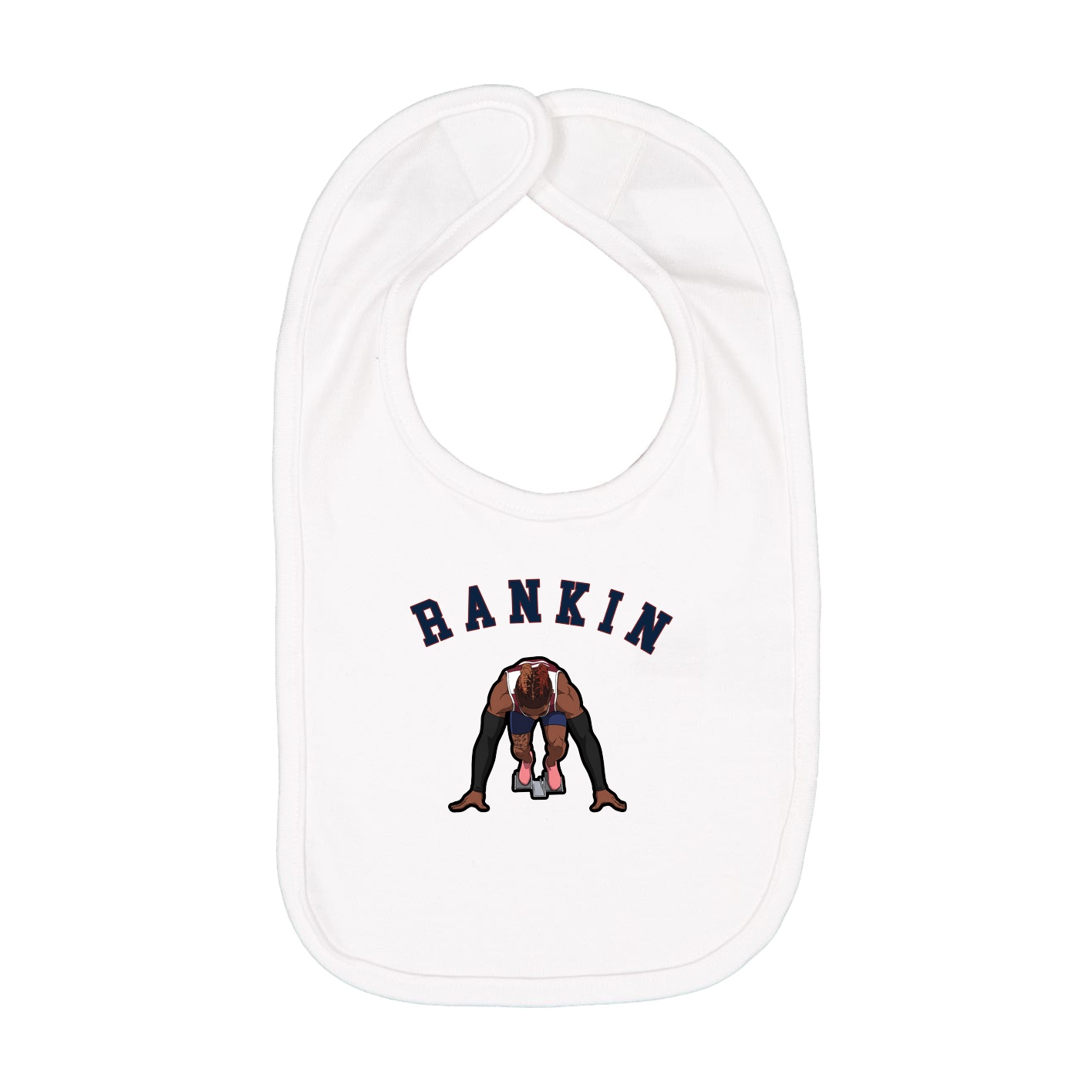 Infant Bib — Shirsey Arch in White