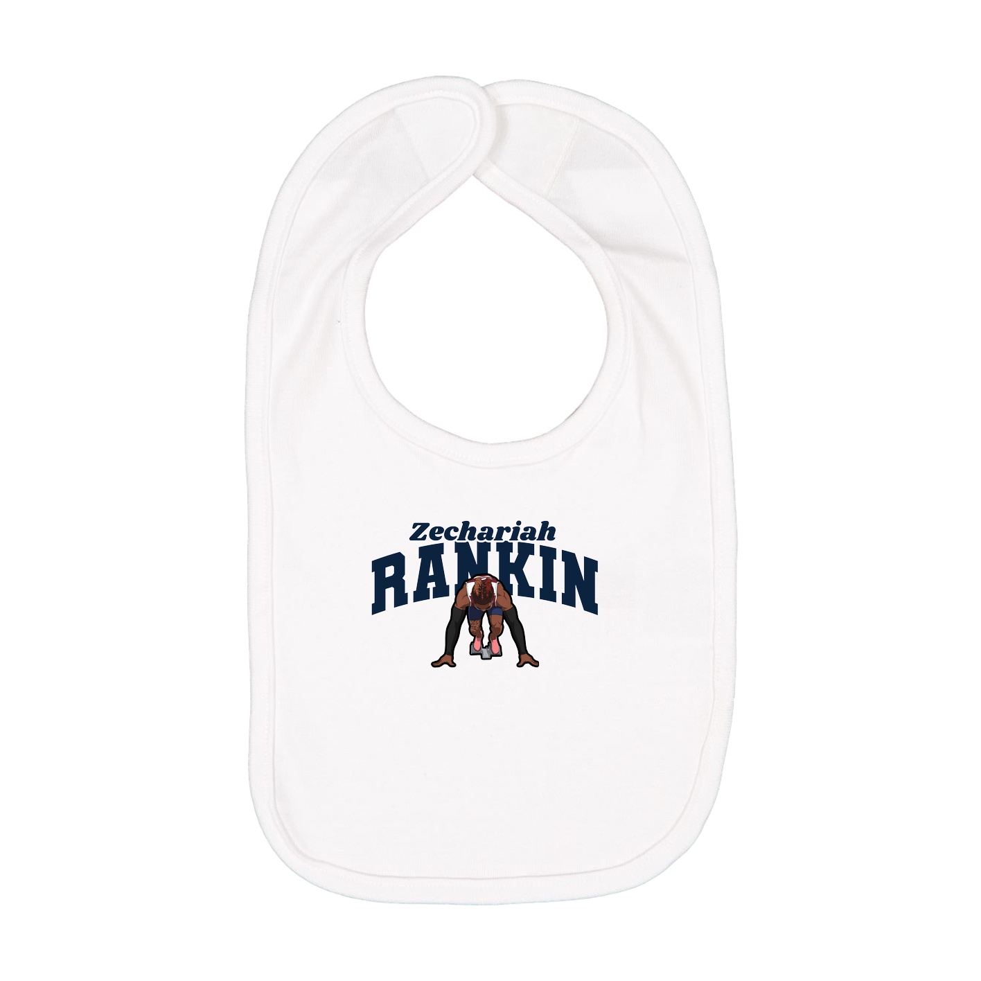 Infant Bib — Signature Arch in White