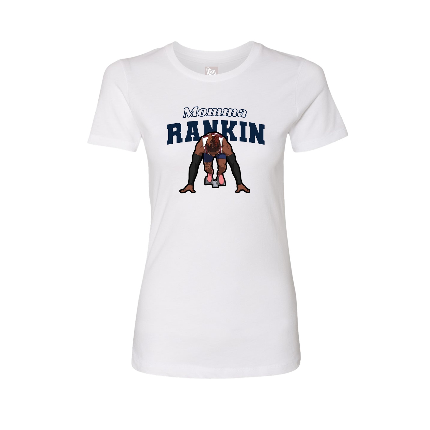 Womens Tee — Mothers Day Block in White