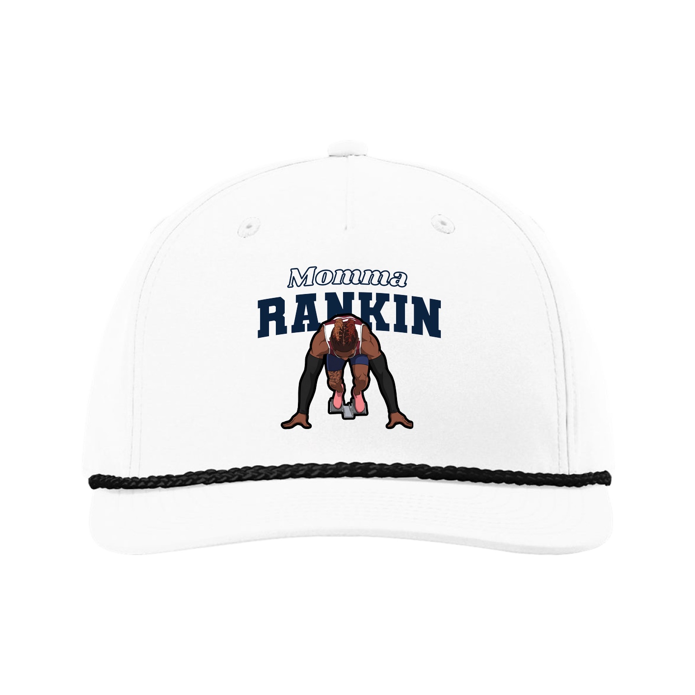 Five-Panel Classic Rope Cap — Mothers Day Block in White