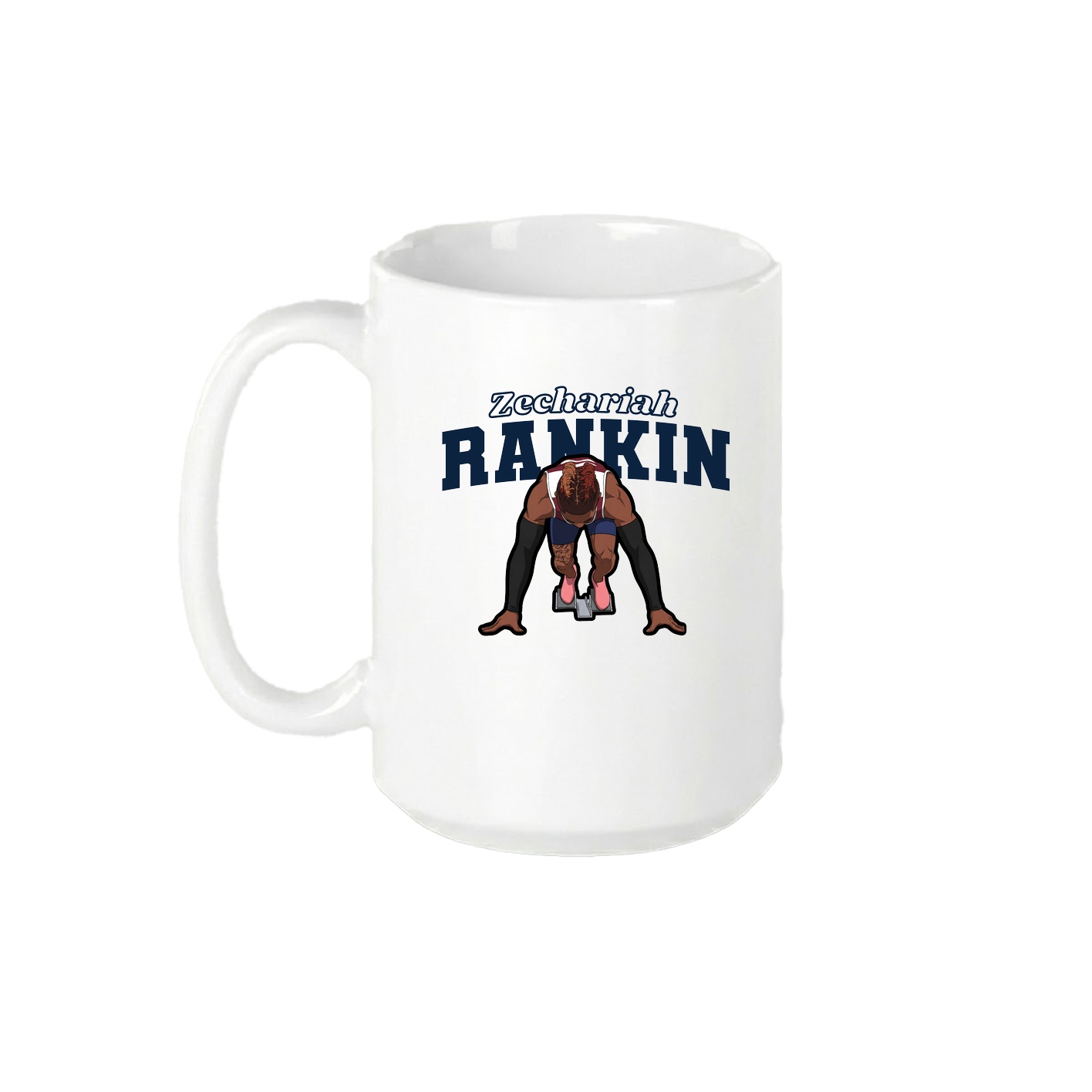 15oz Coffee Mug — Name Arch in White