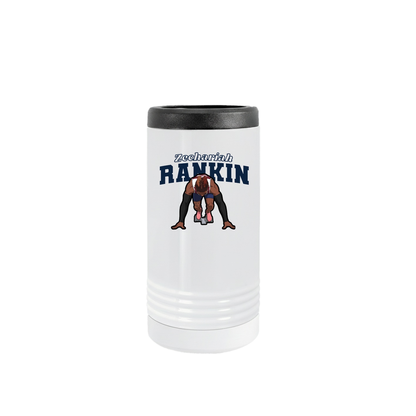 Slim Beverage Holder — Name Arch in White