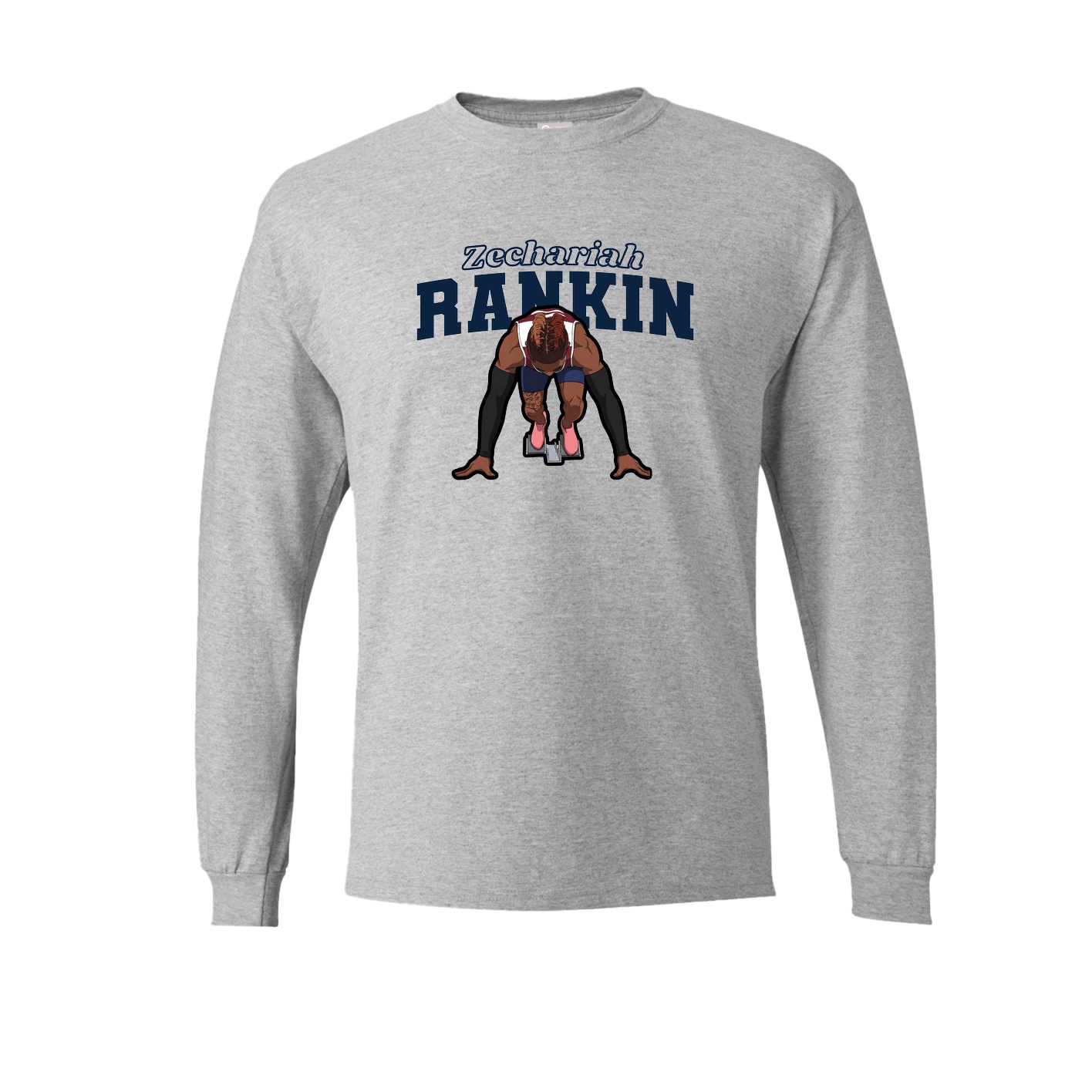Long Sleeve Tee — Name Arch in Grey