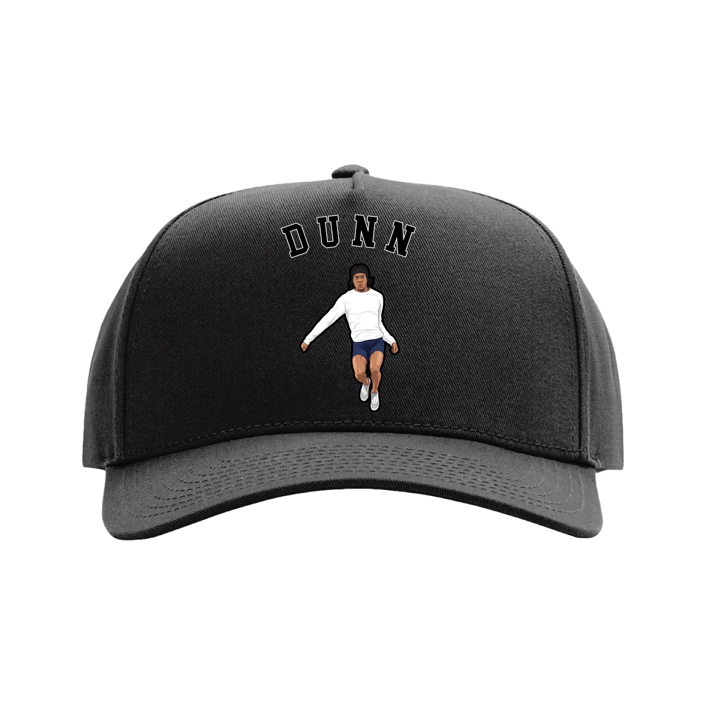 Full Fabric Five-Panel Champ Cap — Shirsey Arch in Black