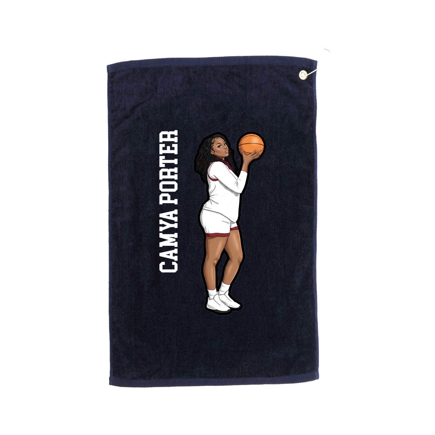 Golf Towel — Name Vertical in Navy
