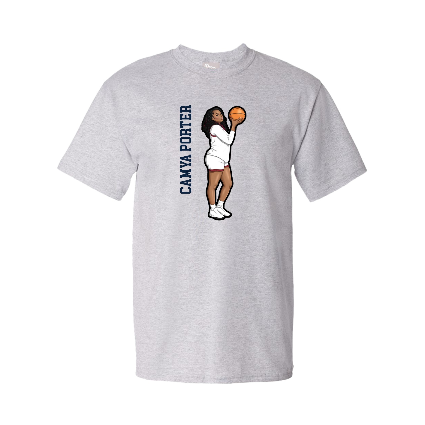Tee — Name Vertical in Grey