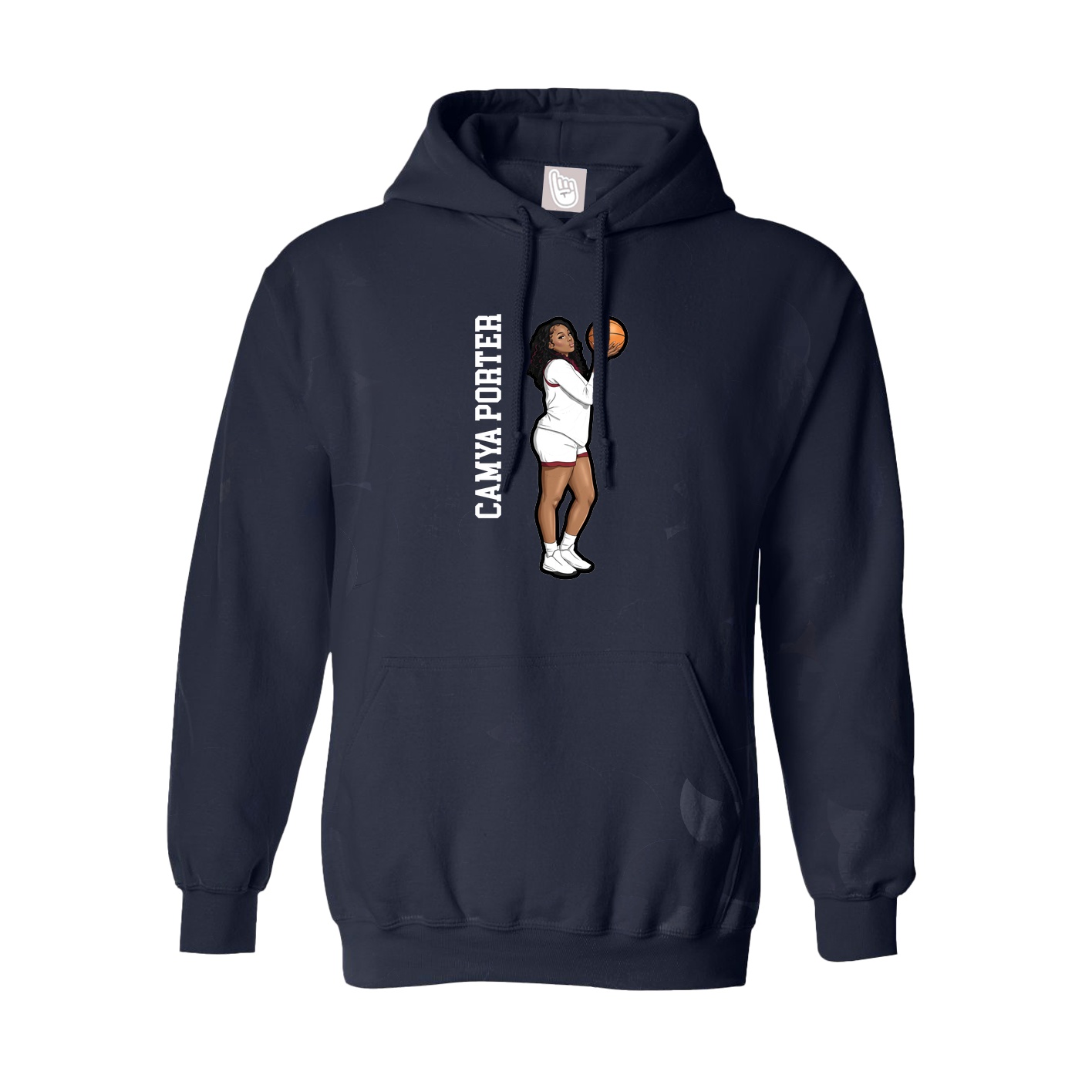 Youth Hoodie — Name Vertical in Navy