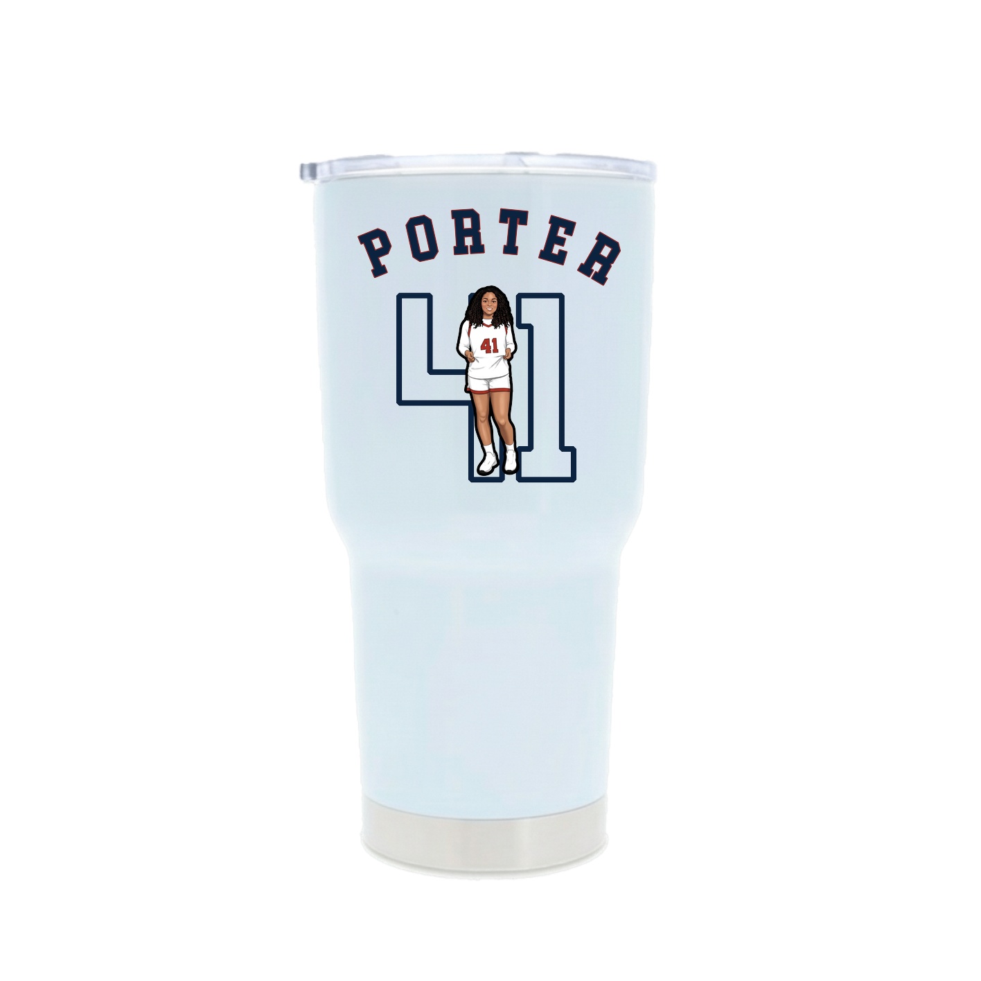 30oz Stainless Steel Tumbler — Shirsey Arch in White
