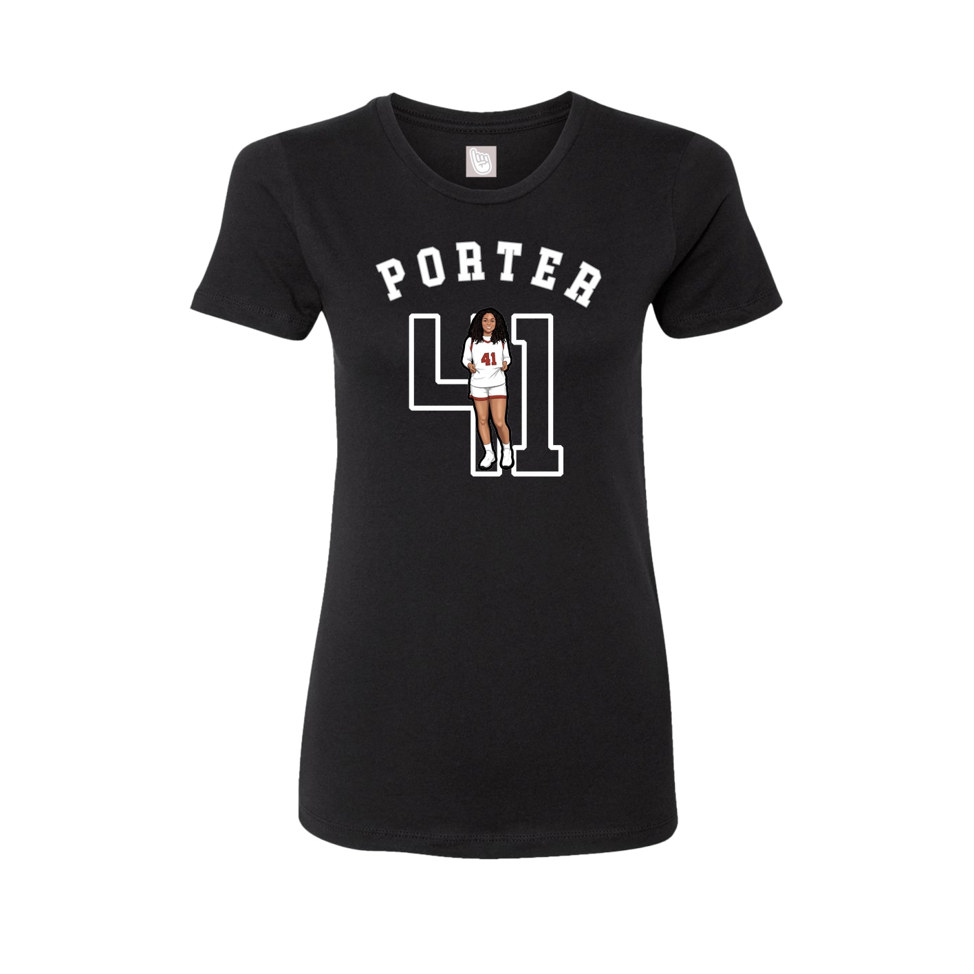 Fitted Women's Tee — Shirsey Arch in Black