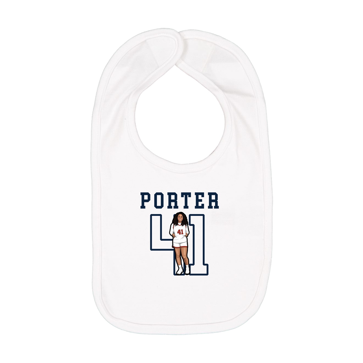 Infant Bib — Shirsey in White