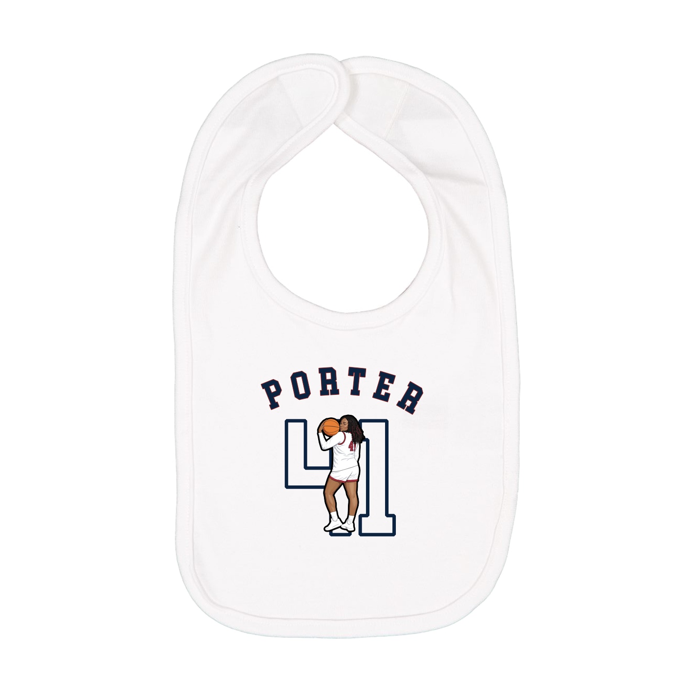 Infant Bib — Shirsey Arch in White