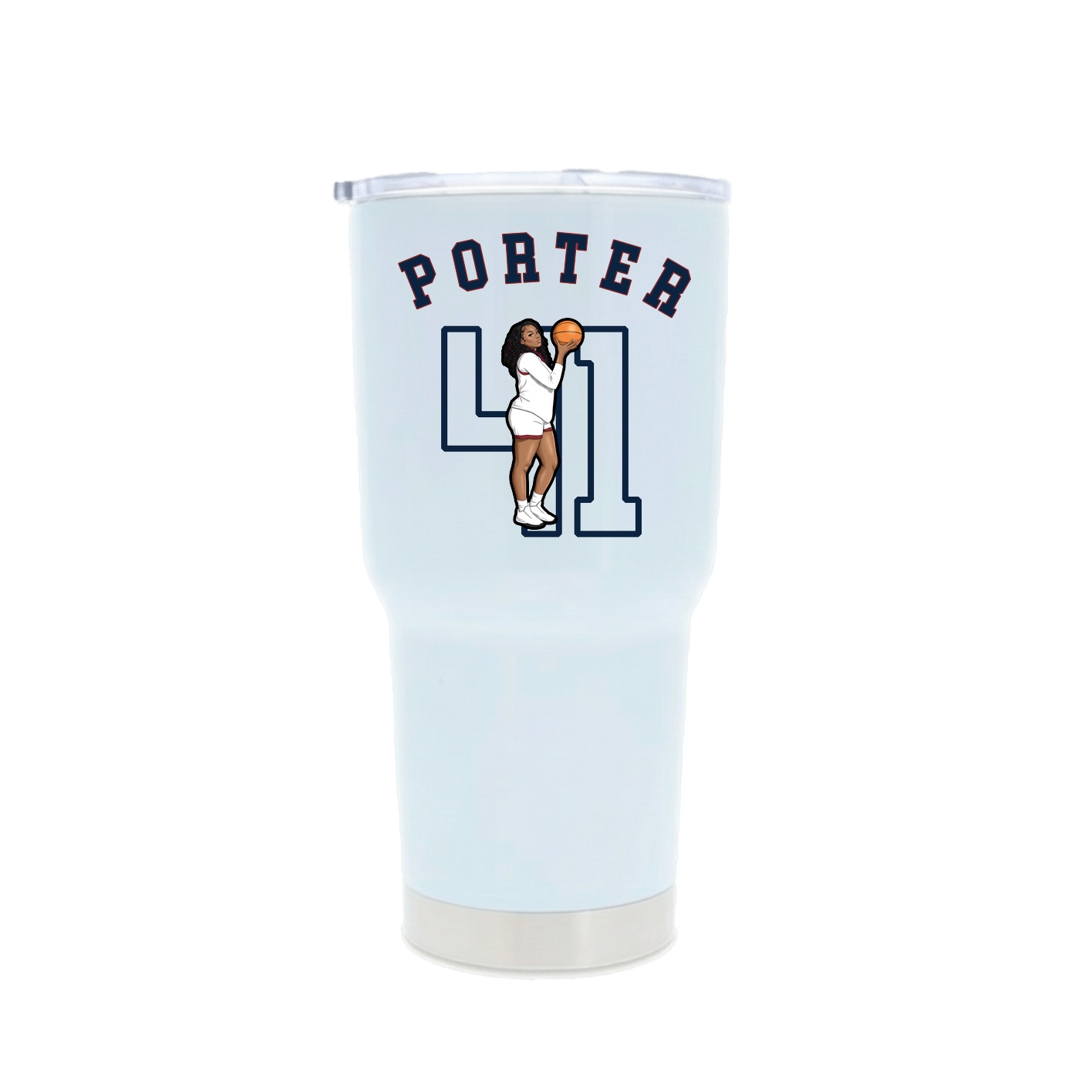 30oz Stainless Steel Tumbler — Shirsey Arch in White