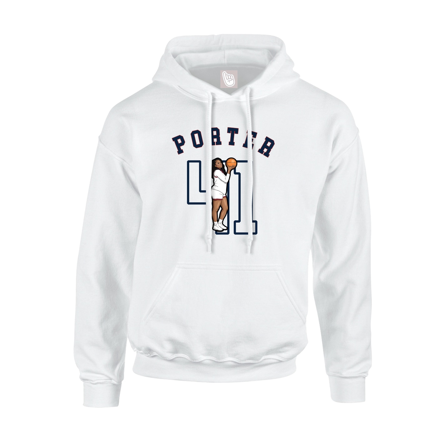 Hoodie — Shirsey Arch in White