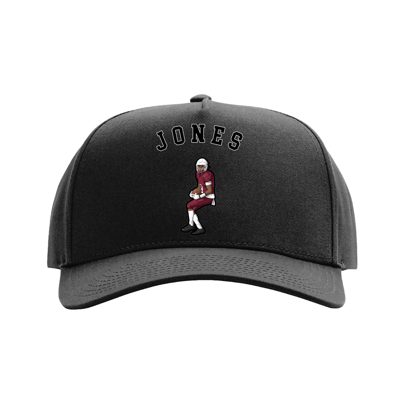 Full Fabric Five-Panel Champ Cap — Shirsey Arch in Black