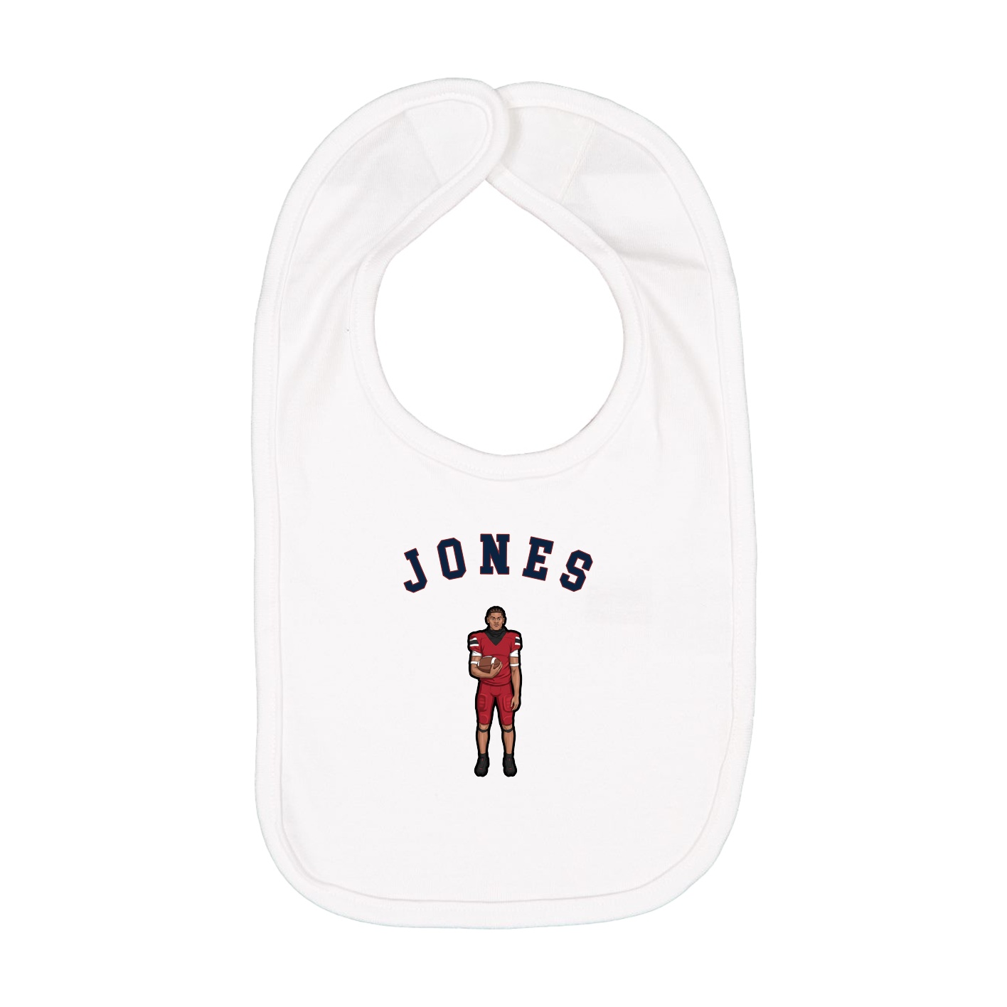 Infant Bib — Shirsey Arch in White