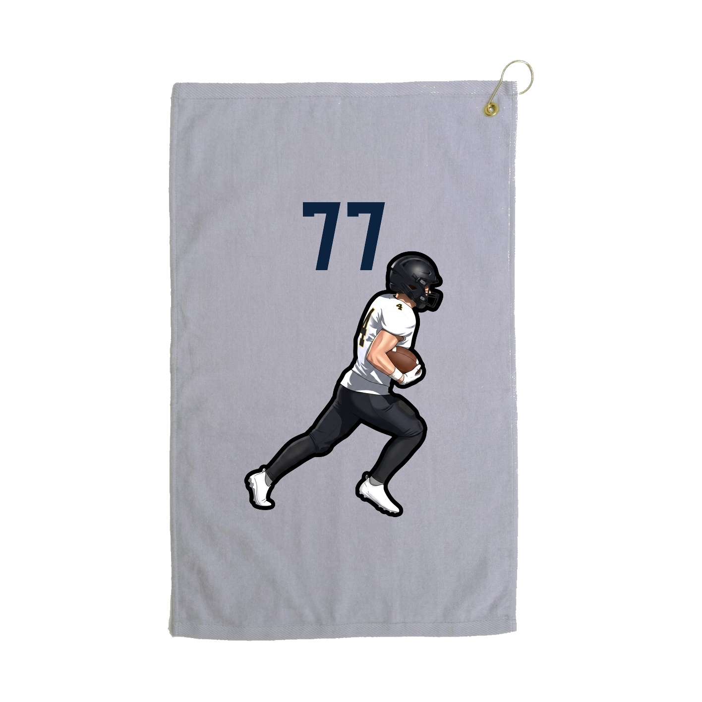 Golf Towel — Number Top in Grey