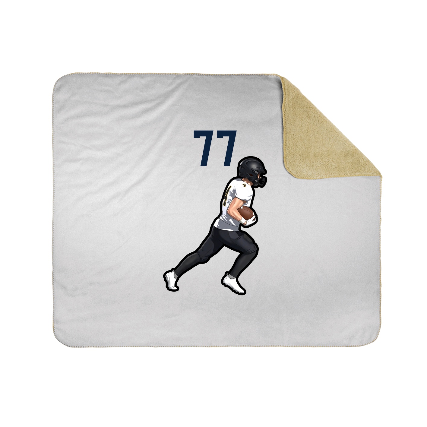 Throw Blanket — Number Top in White