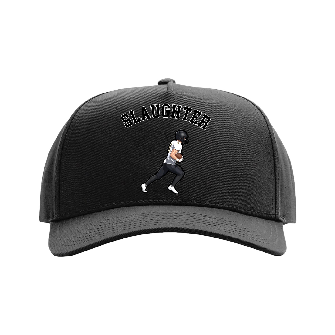 Full Fabric Five-Panel Champ Cap — Shirsey Arch in Black