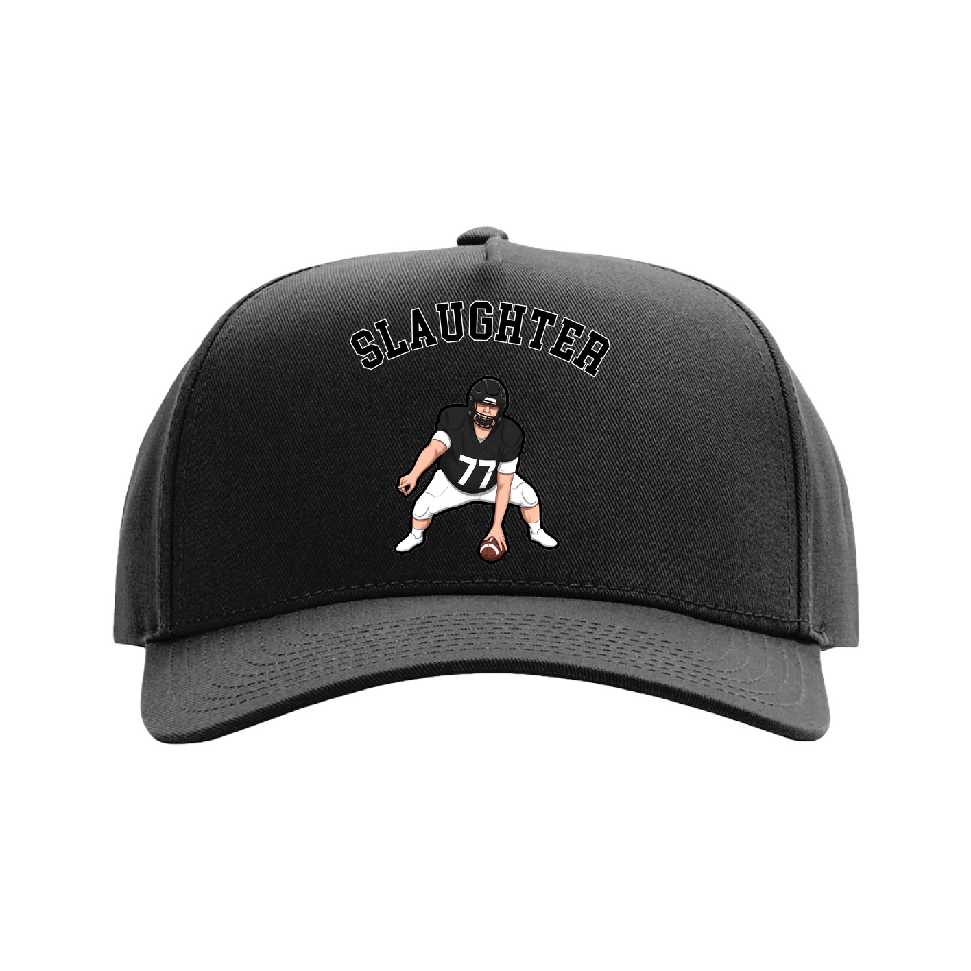 Full Fabric Five-Panel Champ Cap — Shirsey Arch in Black