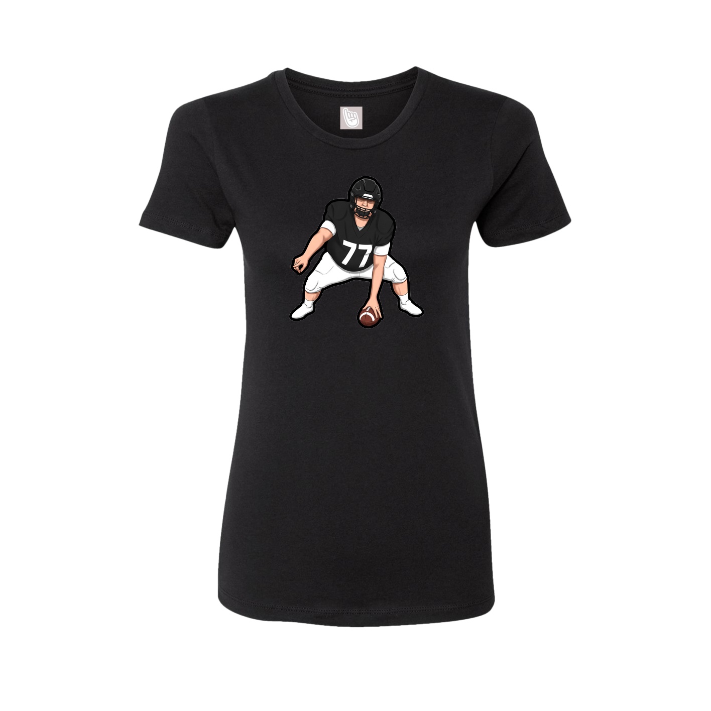 Womens Tee — Name Vertical in Black